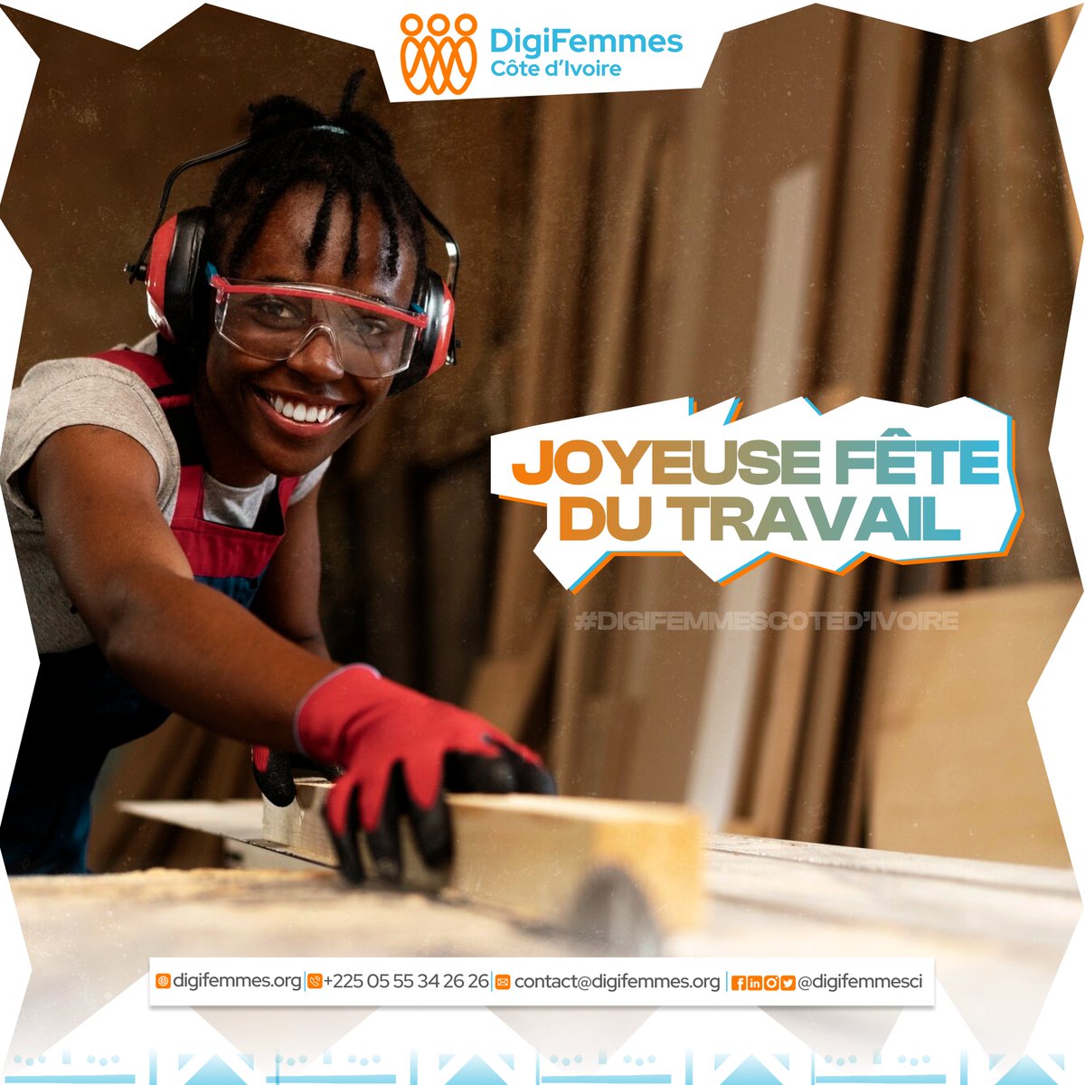 En ce 1er mai, saluons toutes celles et ceux qui, chaque jour, par leur travail, leur persévérance et leur savoir-faire, bâtissent notre société. Pensées solidaires à celles et ceux en quête d’un emploi. Excellente fête du travail à toutes et à tous ! #FeteDuTravail #DigifemmesCI
