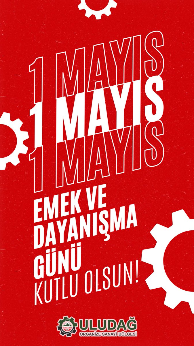 Emeğiyle yarınları inşa eden tüm çalışanların 1 Mayıs Emek ve Dayanışma Günü kutlu olsun.
Birlikte üretiyor, birlikte güçleniyoruz.
#1Mayıs #EmekVeDayanışmaGünü #ULUDAGOSB
