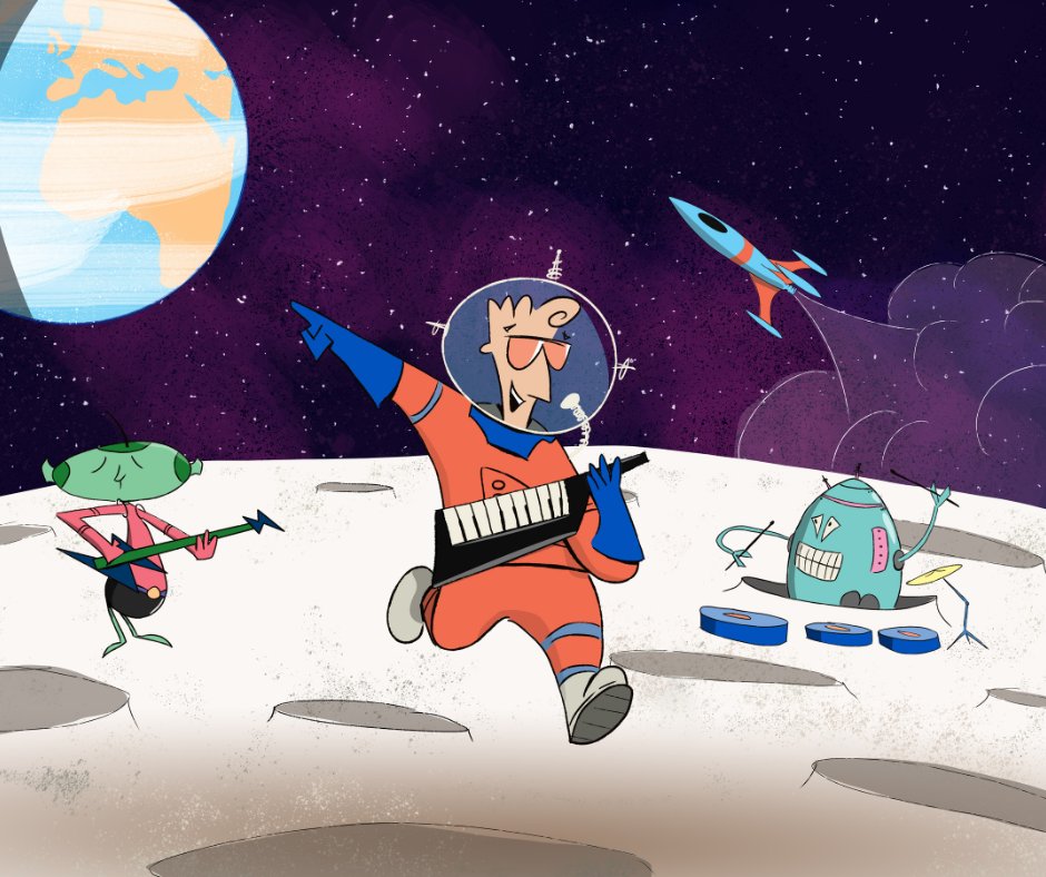 🔔EXTRA SHOW ADDED🔔

We're excited to announce that due to high demand, a third performance of Groove Onto the Moon has been added for 2pm on Sat 10 May 🎉

Blast off on a cosmic adventure like no other, guided by the pulsating rhythms of hard-grooving funk, jazz and rock music