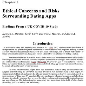 Dr Hannah R. Marston (@hannahrmarston) on Twitter photo 📢From today, each wk I'll be posting a new chapter from the forthcoming edited book 'Society and Technology Promoting Well-Being in a Digital Age'.
Ch1 is the Intro by <a href="/HannahRMarston/">Dr Hannah R. Marston</a> & Ch2 is about #datingapp use in #COVID_19 - pre order here 👇pls RT
titles.cognella.com/society-and-te… 📢From today, each wk I'll be posting a new chapter from the forthcoming edited book 'Society and Technology Promoting Well-Being in a Digital Age'.
Ch1 is the Intro by <a href="/HannahRMarston/">Dr Hannah R. Marston</a> & Ch2 is about #datingapp use in #COVID_19 - pre order here 👇pls RT
titles.cognella.com/society-and-te…