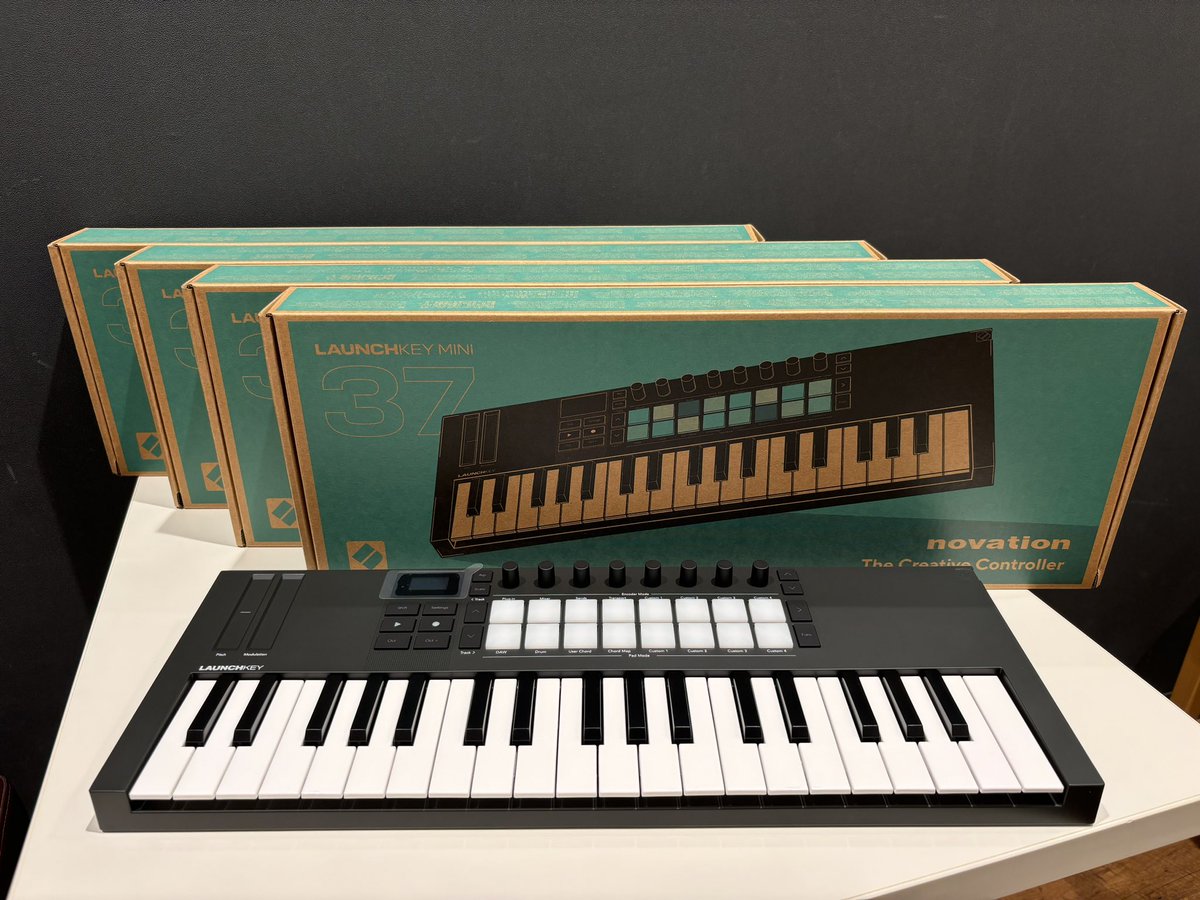 shima_rycom's tweet photo. Novation Launchkeyが再入荷!!
人気のMini 37 Mk4の他、
37 Mk4も少量ですが入荷しています!
#novation #launchkey #midiきーぼーど #midikeyboard https://t.co/szo7wnQISq