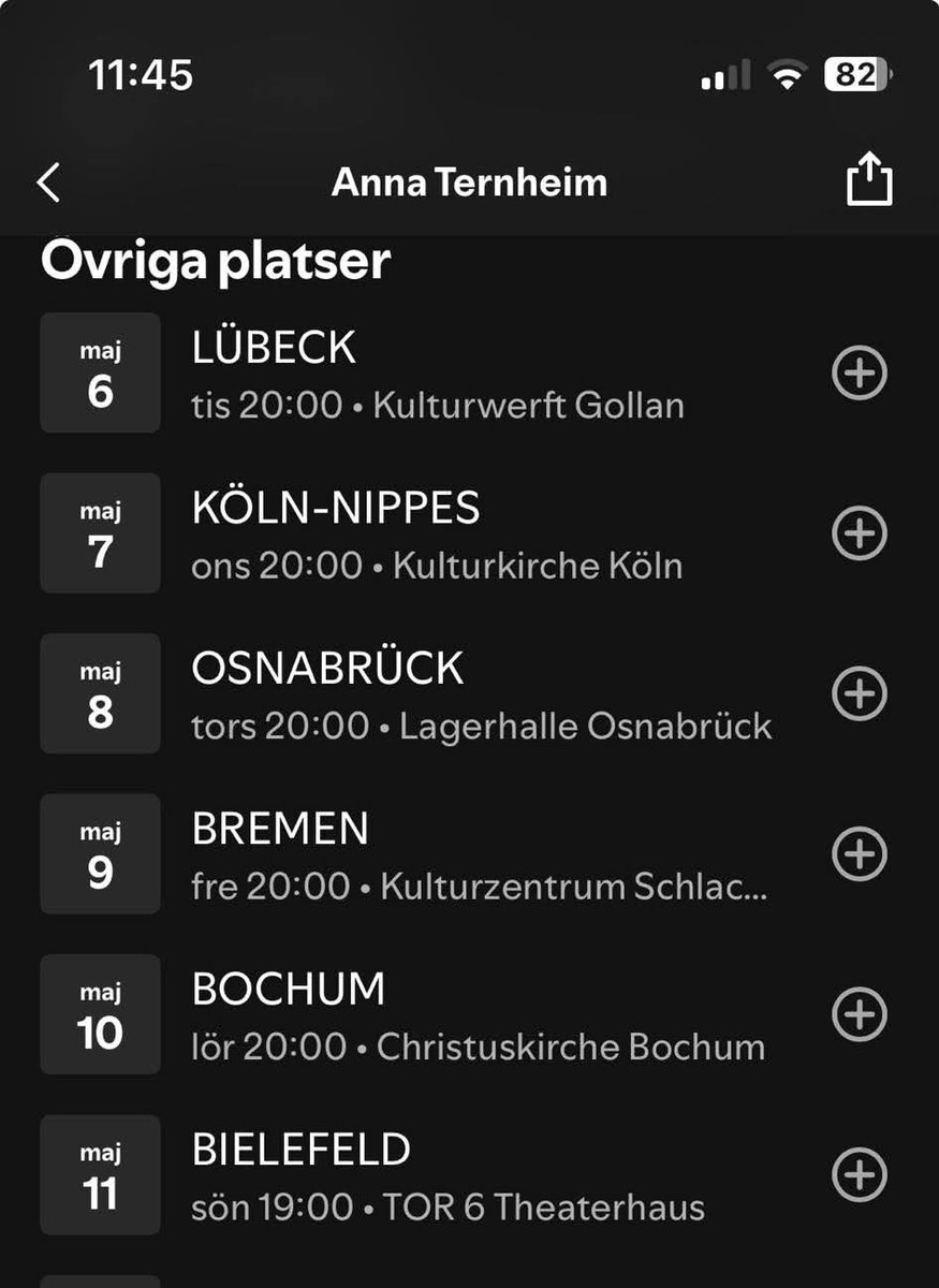 Svag för Anna Ternheims majturné