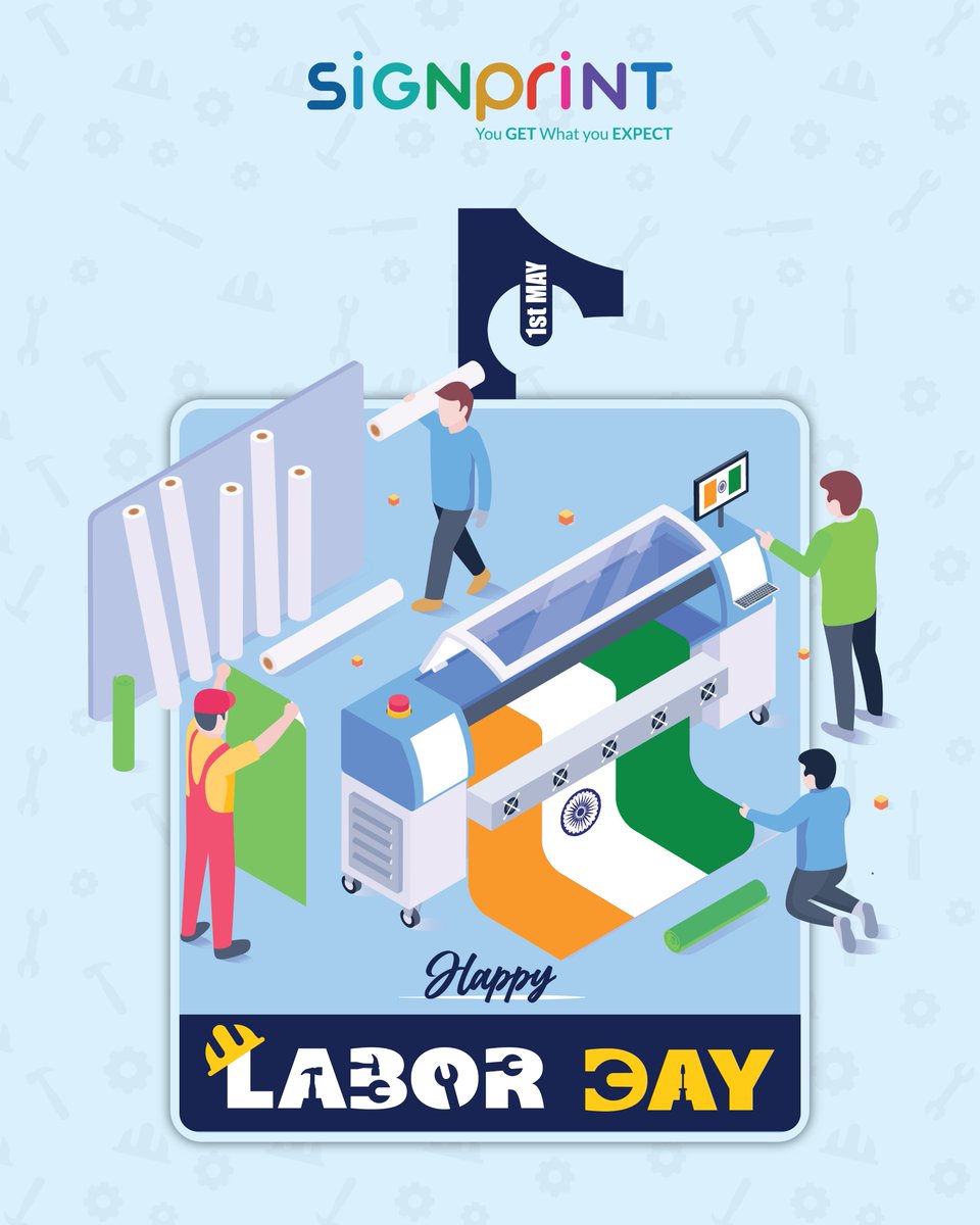 Signprintindia's tweet image. Today, we celebrate the dedication, hard work, and resilience of workers across every profession. Your contributions build our communities, drive progress, and inspire change.

#Signprint #HappyWorkersDay #CelebratingHardWork #WorkersUnite