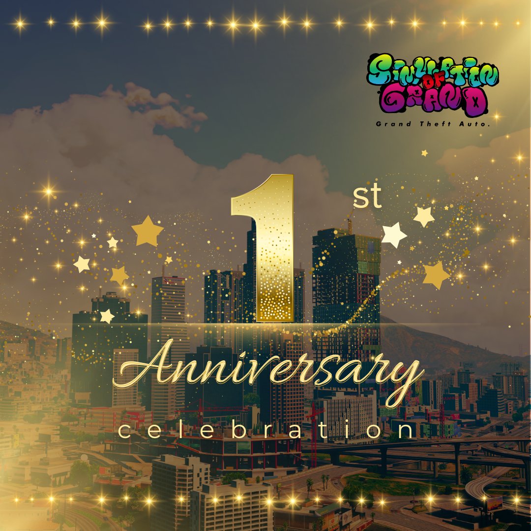 sow_gg's tweet image. 【🎉シミュグラ1周年イベント！🎉】

📅5月1日（木）22:00〜
街中で花火が打ち上がる！
あの伝説のアイテム「掃除機」が再登場！

1年間の歩みを振り返りながら、
みんなで一緒に盛大にお祝いしましょう🎆🧹

#シミュグラ #SOW #1周年 ＃GTARP