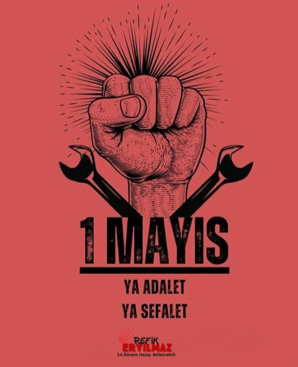 1 Mayıs Kutlu Olsun

Emeğin, alın terinin ve onurlu mücadelenin günü: 1 Mayıs.
Adil, eşit ve özgür bir gelecek için direnen tüm emekçilerin bayramı kutlu olsun!