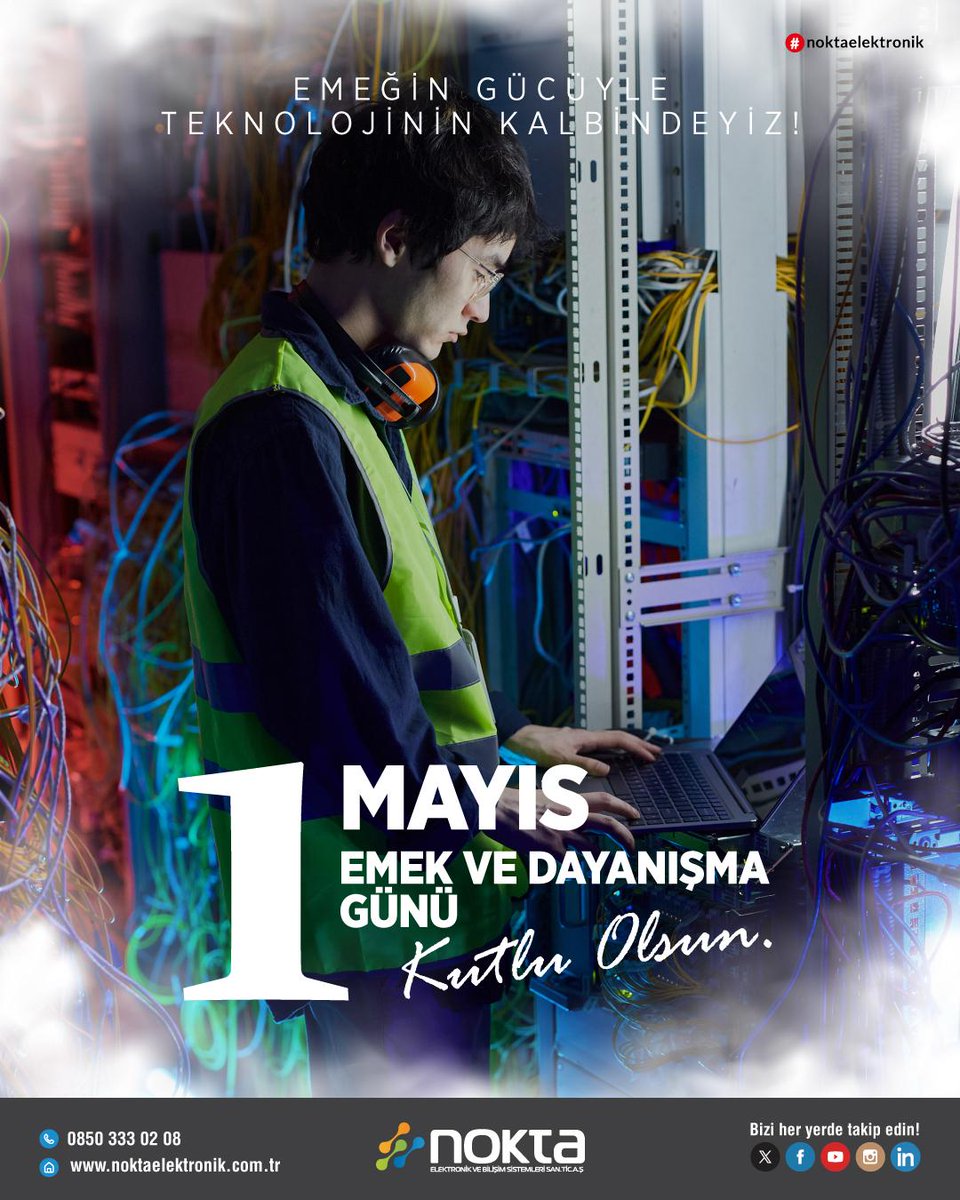 1 Mayıs Emek ve Dayanışma Günü

🔧 Emeğin gücüyle, teknolojinin kalbindeyiz.
Bugün alın terinin, özverinin ve dayanışmanın günü.

Tüm emekçilerin 1 Mayıs Emek ve Dayanışma Günü kutlu olsun!

#1Mayıs #EmekVeDayanışma #İşçiBayramı #GücümüzEmek
#noktaelektronik