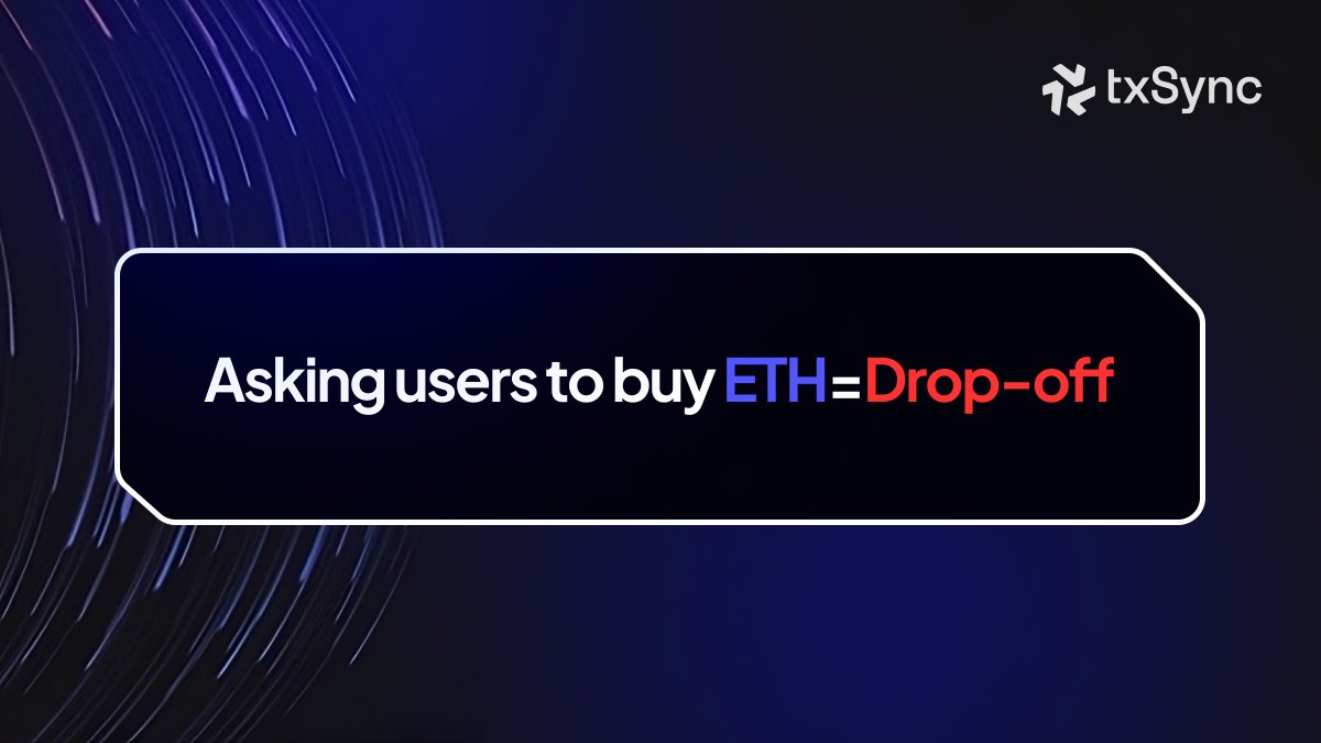 Imagine asking every customer to buy ETH just to use your product.

That’s what traditional gas payments do.

txSync Paymaster flips the script:
→Users can pay gas in ERC20s
→Or you can cover it completely
→Setup only takes minutes