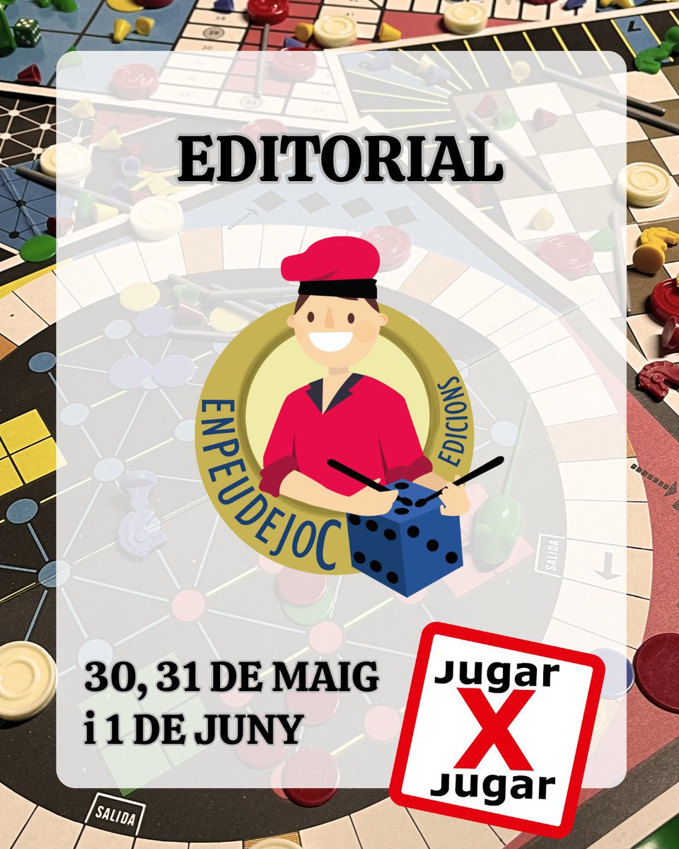 <a href="/EdicionsE/">Edicions enpeudejoc</a> participarà a la Fira JugarxJugar 2025 i et convida a acostar-te al seu espai per conèixer de prop el seu projecte i jugar plegats durant els tres dies de fira.

#firajugarxjugar