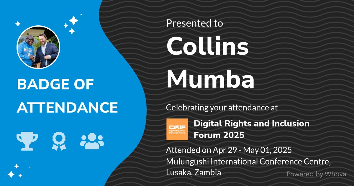 🎉 Just had an incredible experience attending Digital Rights and Inclusion Forum 2025! 🎉 <a href="/paradigmhq/">Paradigm Initiative (PIN)</a> #DRIF25 #DRIF - via #Whova event app