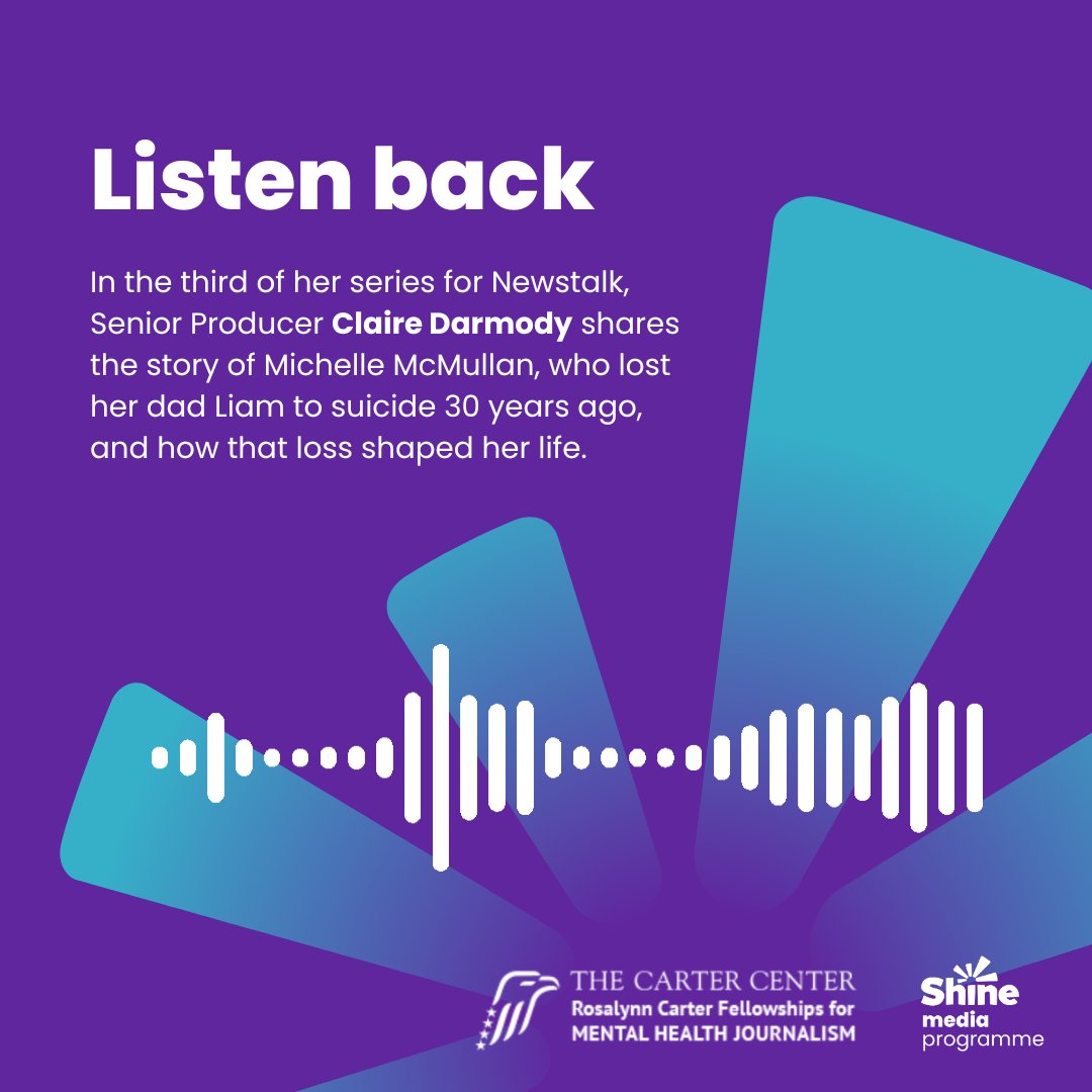 Shine Media Programme (@shinemediaprog) on Twitter photo The third episode of Claire Darmody’s Losing a Parent to Suicide series is now live,supported by <a href="/CarterFellows/">Carter Fellows</a> & Shine.
Claire speaks to Michelle McMullan,who lost her dad Liam to suicide 30 years ago & shares how that loss shaped her life.
newstalk.com/podcasts/highl…
#CarterFellows The third episode of Claire Darmody’s Losing a Parent to Suicide series is now live,supported by <a href="/CarterFellows/">Carter Fellows</a> & Shine.
Claire speaks to Michelle McMullan,who lost her dad Liam to suicide 30 years ago & shares how that loss shaped her life.
newstalk.com/podcasts/highl…
#CarterFellows