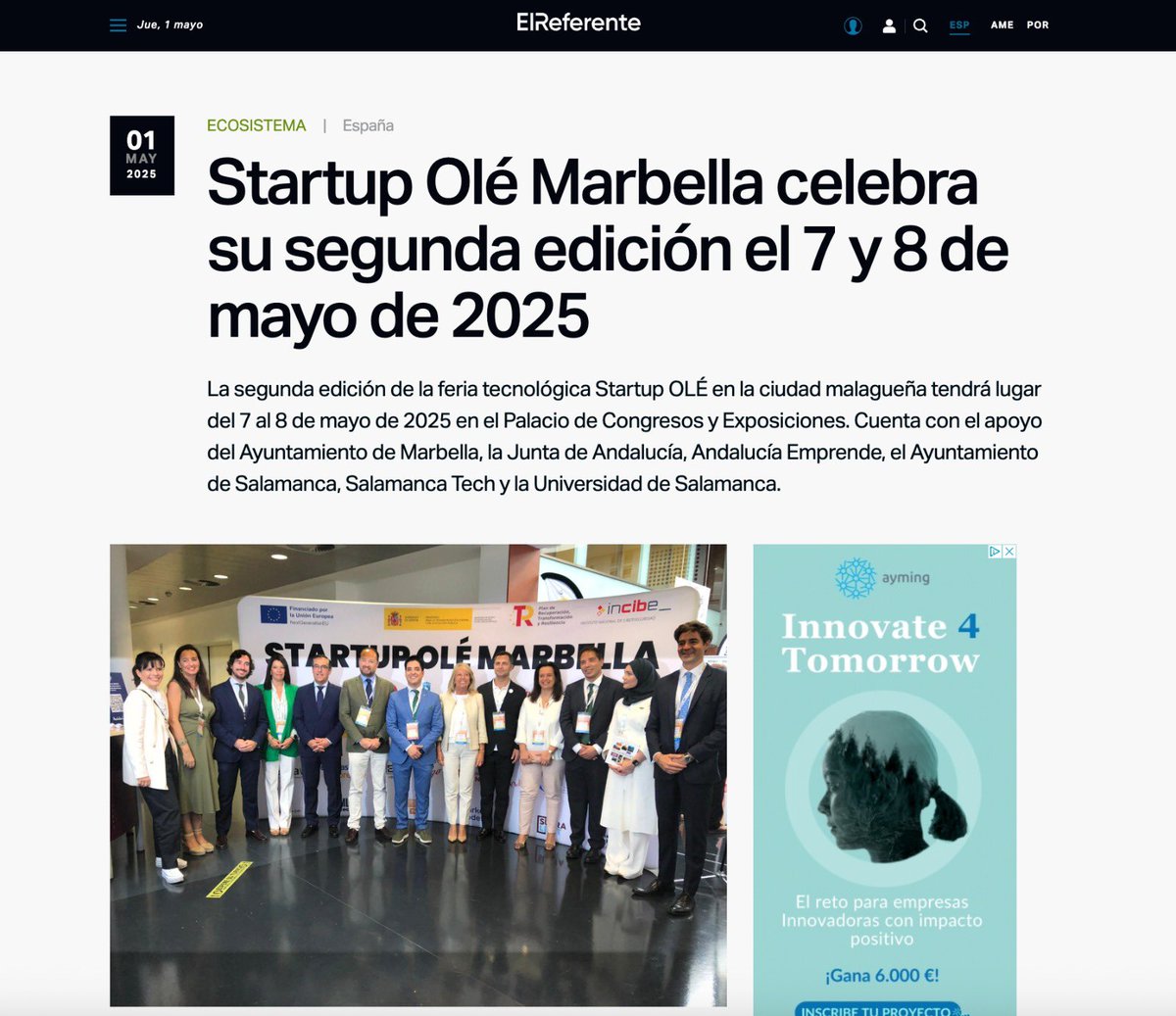 #StartupOle #Marbella 7-8 Mayo’25
startupolemarbella.eu

Consigue tu #ticket #gratis
eventbrite.es/e/entradas-sta…