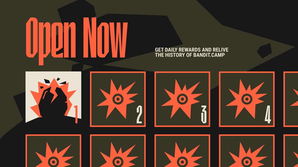 bandit's tweet photo. Our launch anniversary is coming up soon — so we decided to release a calendar full of lore and rewards for the month of May 🧡

Ready for the first door?

https://t.co/vFPEHDrSnK https://t.co/PgJkQi3IsH