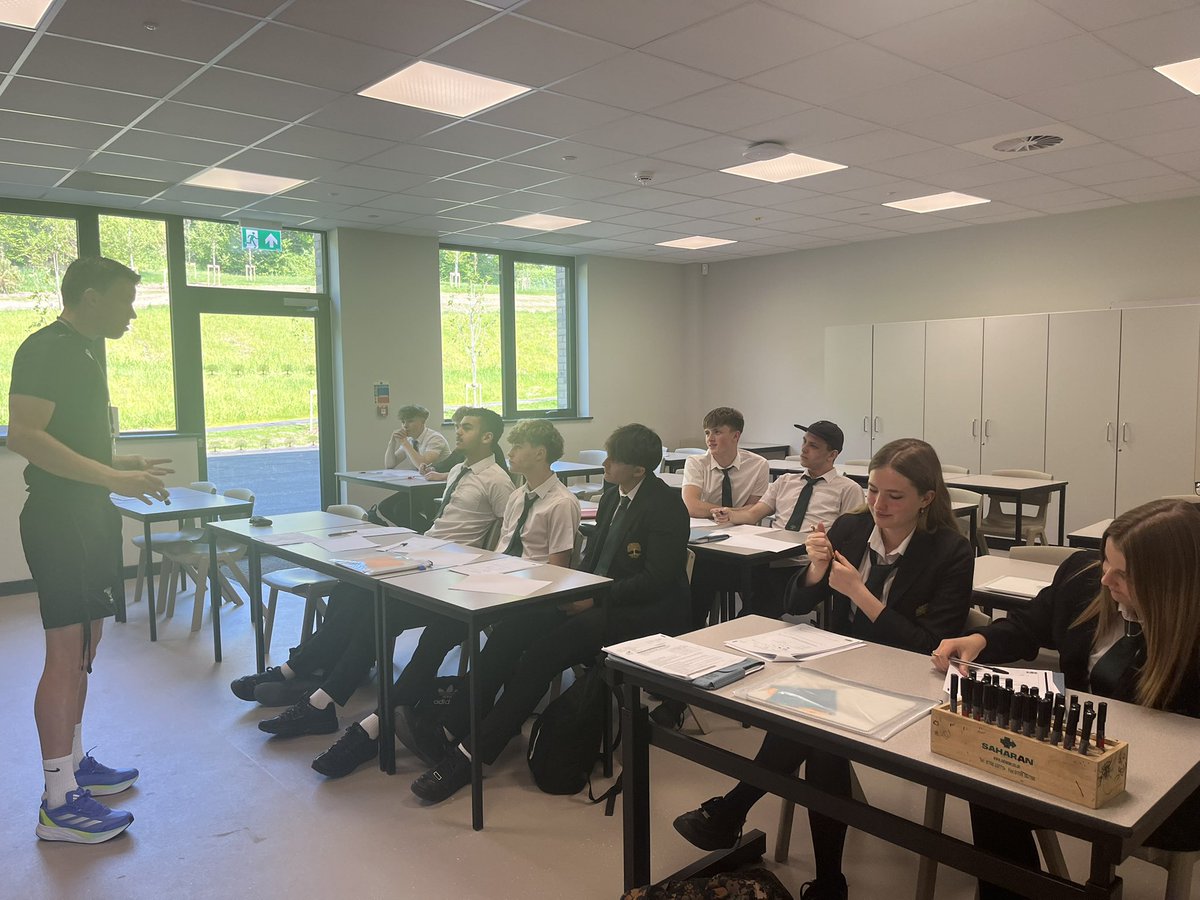 Fantastic to have Yr11, 12 and 13 in school today making the most of the new building.