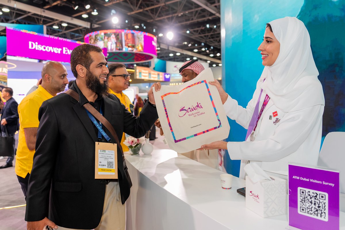 SaudiTourism's tweet photo. On the final day of #ATM2025, the #SaudiLand continues to deliver a rich and immersive experience, showcasing Saudi’s diverse cultural heritage and unique tourism offerings that reflect the Kingdom’s exceptional variety. https://t.co/yXv1Krfek5