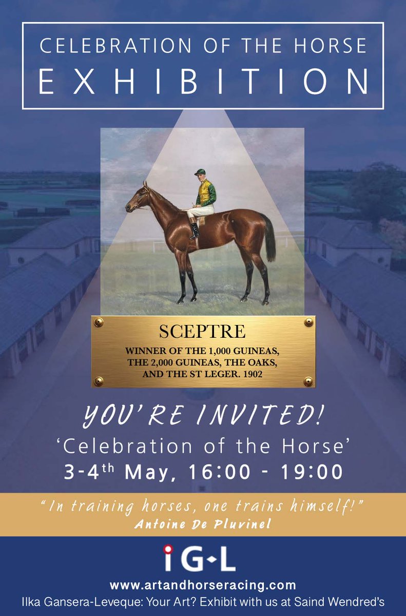EBN (@bloodstocknews) on Twitter photo 💫 You're invited to the 'Celebration Of The Horse' Exhibition in Newmarket this weekend 💫
🗓 3-4th May, 16:00 - 19:00
📍 Saind Wendred's (<a href="/GanseraLeveque/">Ilka Gansera-Leveque</a>)
For more information visit ⬇️
artandhorseracing.com 💫 You're invited to the 'Celebration Of The Horse' Exhibition in Newmarket this weekend 💫
🗓 3-4th May, 16:00 - 19:00
📍 Saind Wendred's (<a href="/GanseraLeveque/">Ilka Gansera-Leveque</a>)
For more information visit ⬇️
artandhorseracing.com