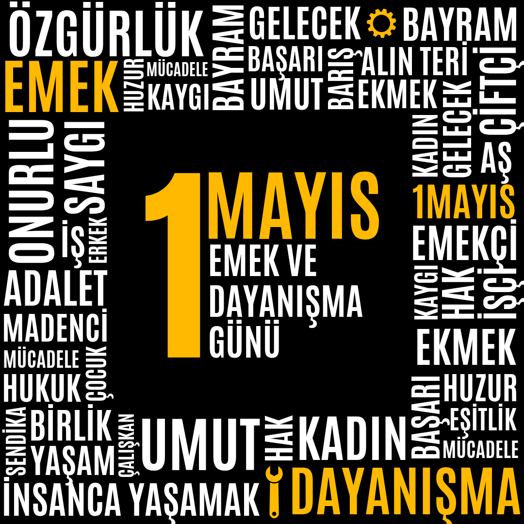 Bugün, emeğin ve alın terinin günü.

1 Mayıs Emek ve Dayanışma Günü, çalışmanın onurunu ve birlikte üretmenin gücünü simgeliyor.  Emeğiyle dünyayı güzelleştiren tüm çalışanlarımızın ve emekçilerin 1 Mayıs’ını kutluyoruz.

Birlikte daha güçlü, birlikte daha değerliyiz.
#1Mayıs