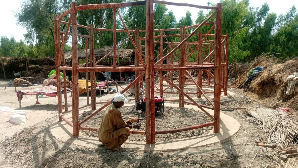 Houses being built in Matiari by SadqaPakistan. Visit sadqapakistan.pk