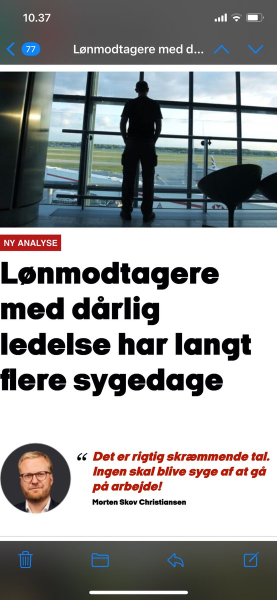 Vigtigt fokus fra fagbevægelsen! 

Det værste i verden er en dårlig chef… der er faktisk farligt for helbreddet. 

Vi kræver kørekort af bilister.

Men hvorfor  kan enhver bavian blive personalechef? 

politiken.dk/danmark/oekono…