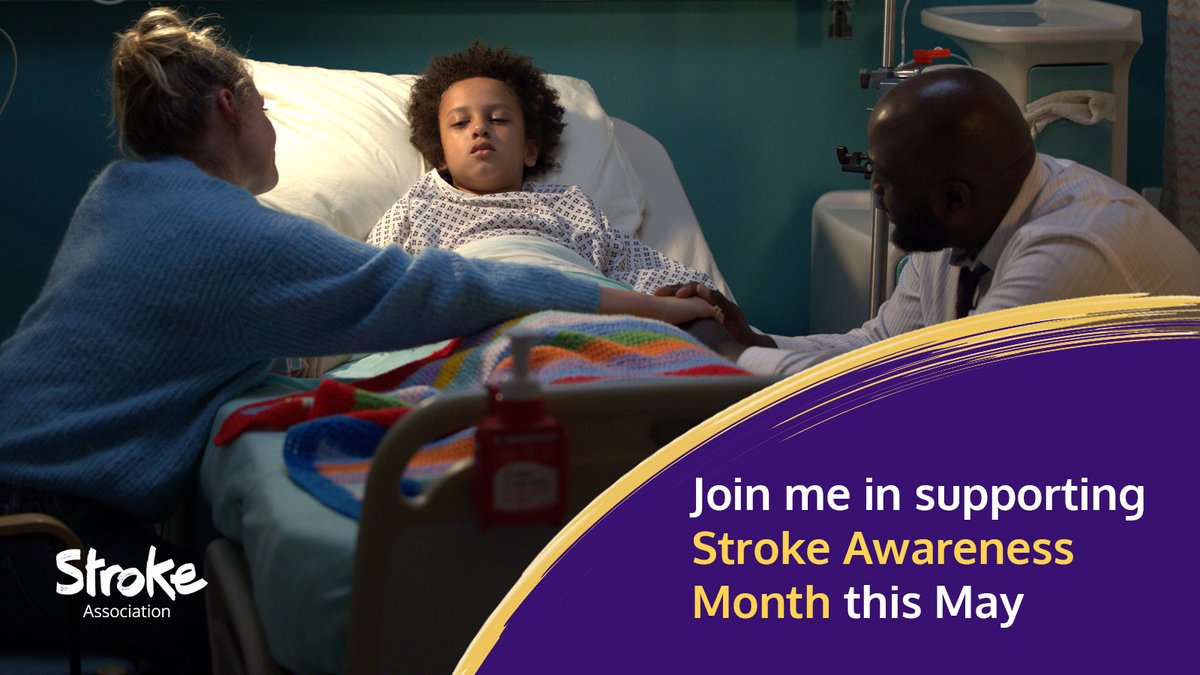 May is #StrokeAwarenessMonth

Every day in May, 240 people will wake up to the life-changing impact of a stroke.

Learn the FAST signs of stroke - Face drooping, Arm Weakness, Speech difficulty, Time to call 999 - and how to act quickly.

#StrokeAwareness #MakeMayPurple #FAST