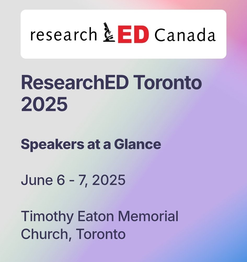 Educhatter's tweet photo. Speakers at a Glance: What an Impressive Cast of Speakers presenting at #researchEDCanada Toronto (June 6-7, 2025) Follow the LINK for an inspirational message from @nsachdeva2019 and a complete slide show: https://t.co/0GdzHhUL70 https://t.co/cGOfbikK1M