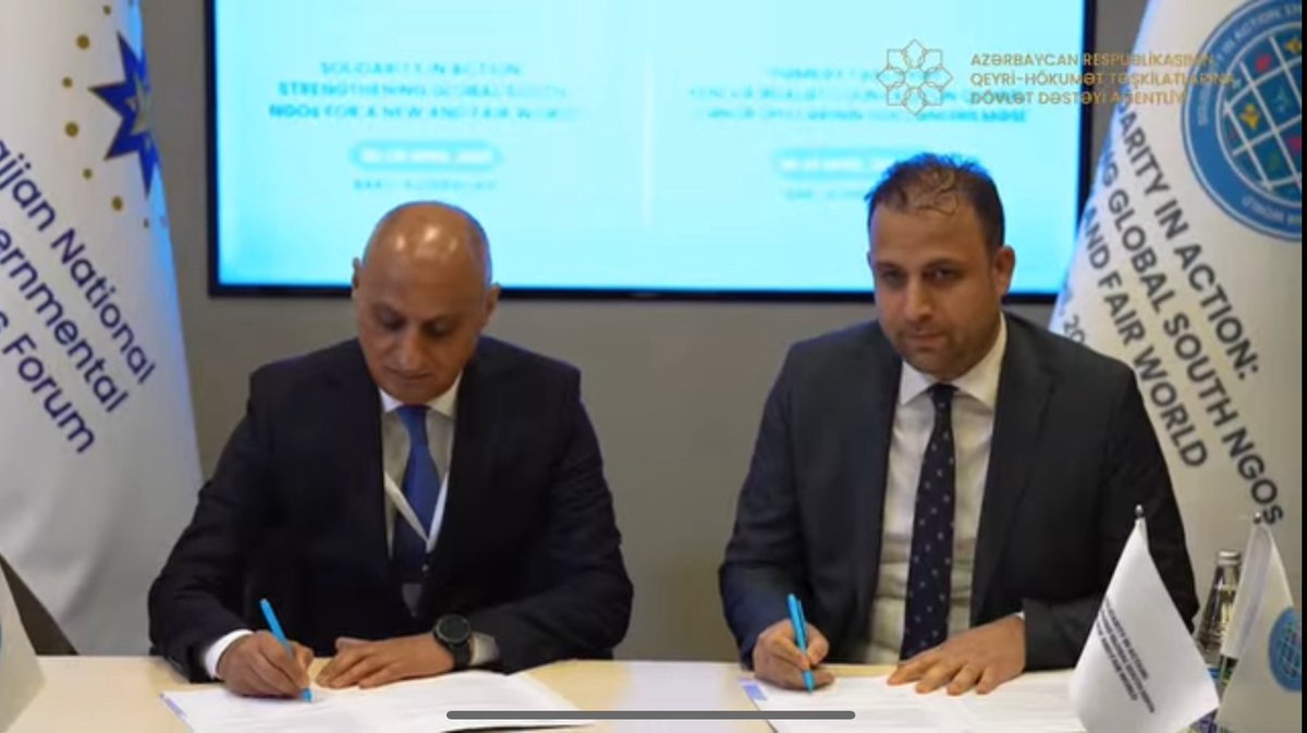 Azerbaycan STK’ları, Küresel Güney STK’ları ile İşbirliği Protokolleri İmzaladı.
110 ülkenden 200 kişiden fazla kişinin katıldığı formda Azerbaycan STK’ları ile bir takım işbirliği protokolleri imzalandı. Bu kapsamda Suriye Türkmen Dernekler Federasyonu da protokol imzalamıştır.