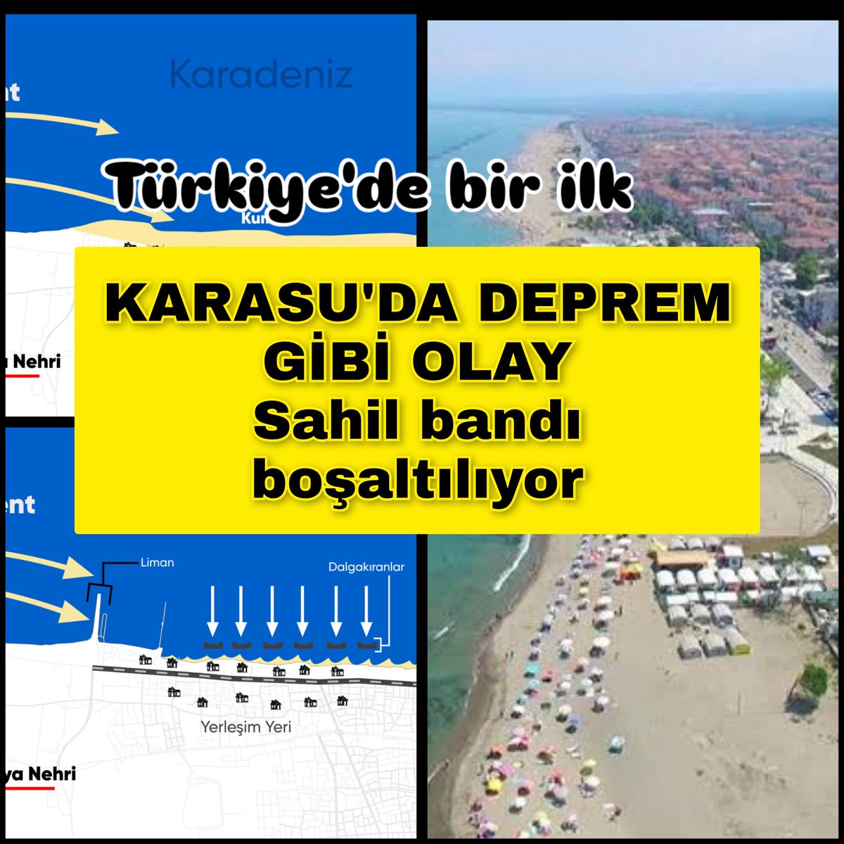guvenislamoglu's tweet photo. Sakarya'ya ya bağlı Karasu , Karadeniz'e 9 km kıyısı olan bir ilçe...
Upuzun kumsal yüazın yerli turistlerin gözde yeri...Yıllar içinde turizmin baskısıyla bu sahil binalarla doldu. 
Ancak denizin ilerleyeceği kimsenin aklına gelmedi. Ve öyle oldu. https://t.co/EUCLUsqqwo