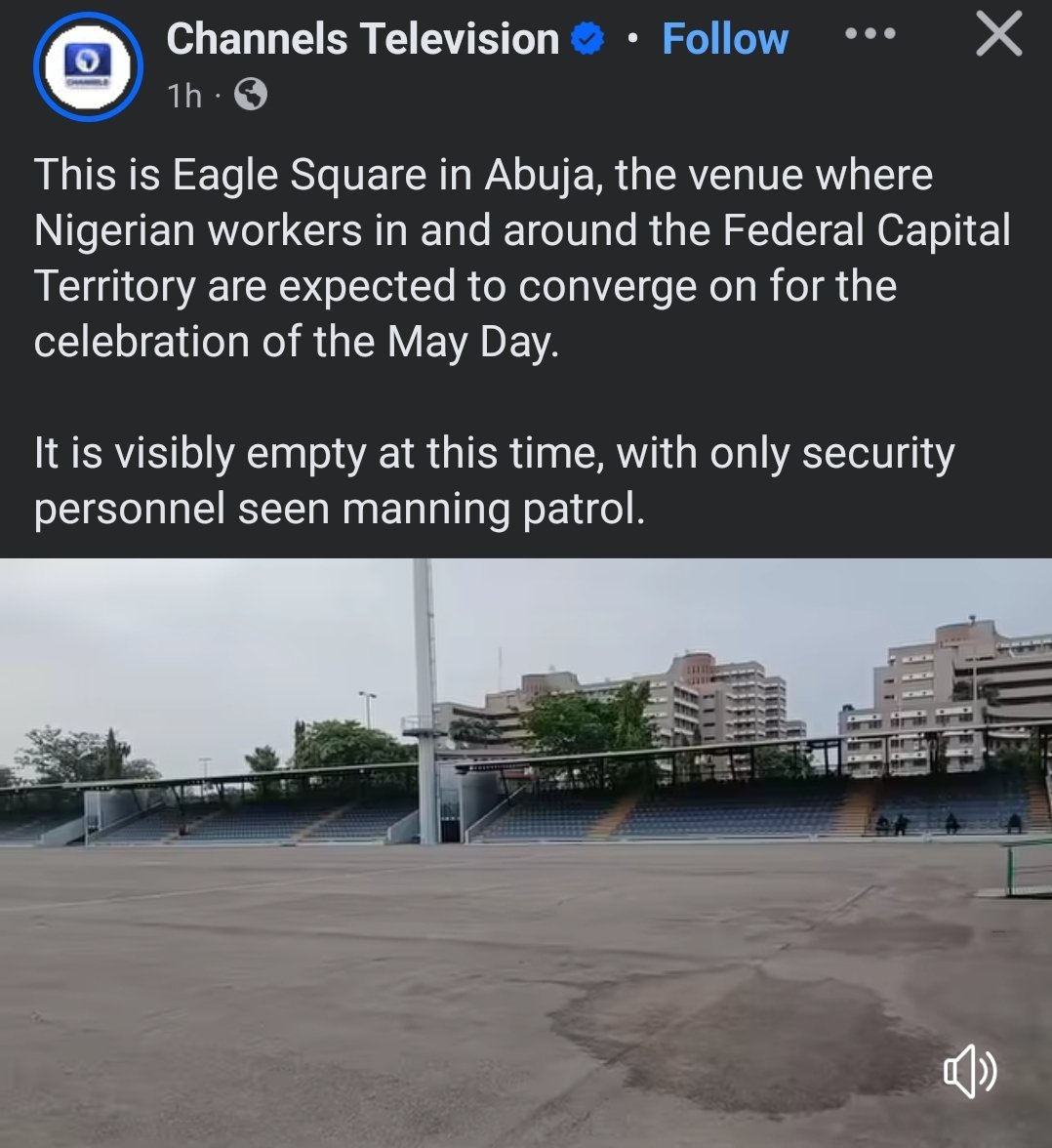 BarryChisco's tweet photo. As at 2hr ago, no single soul was here to celebrate. But trust awalokun to mobilize "paid" fake workers to fill up the space. 
@channelstv https://t.co/xNhhrSnEpl