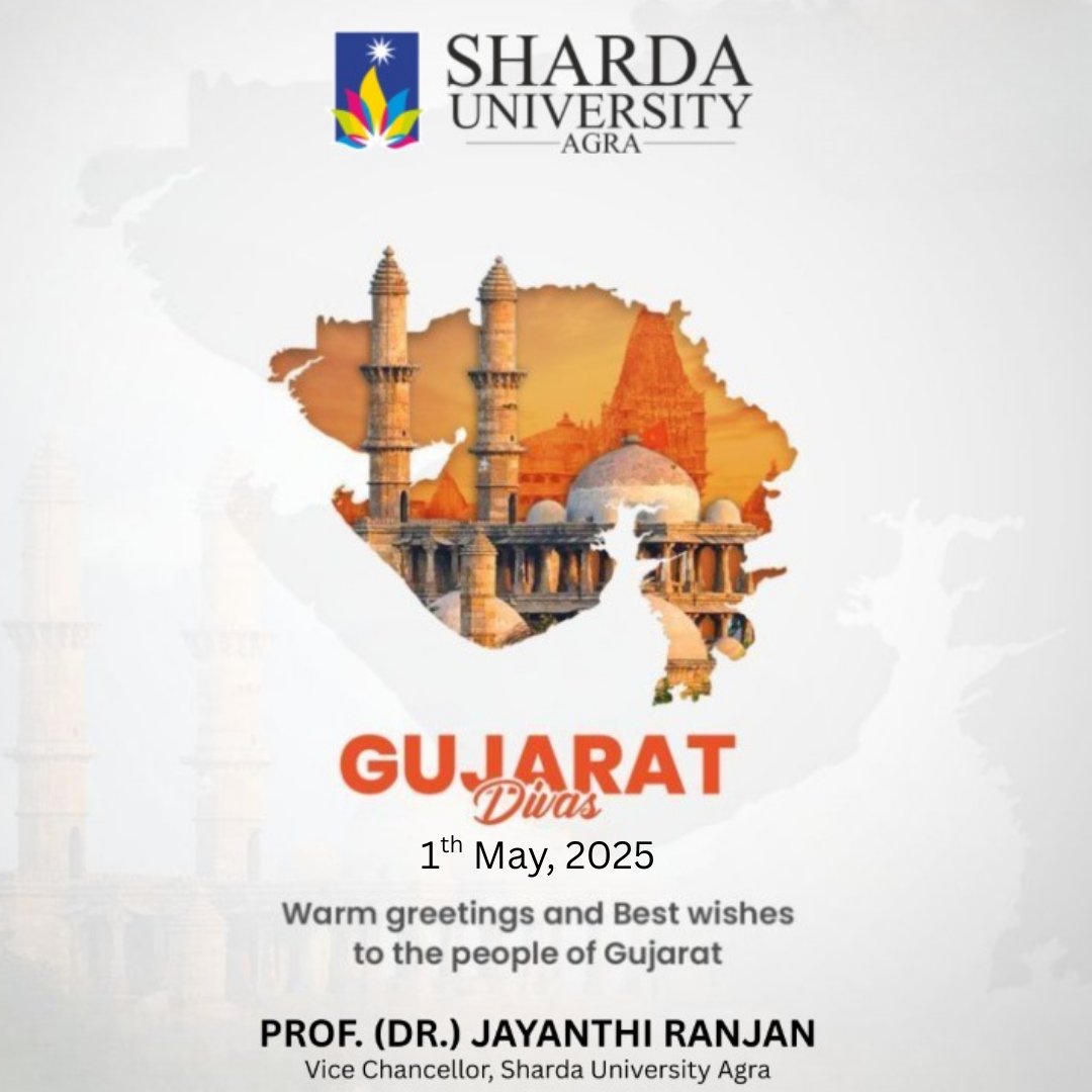 shardauniagra's tweet image. 🎉 Happy Gujarat Diwas! 🎉

Celebrating the formation of Gujarat on May 1, 1960 – a day that marks the state&apos;s incredible journey of growth, culture, and progress. 🌟

Proud of Gujarat’s contributions to India’s success! 🙌

#GujaratDiwas #PrideOfGujarat #ProgressAndUnity