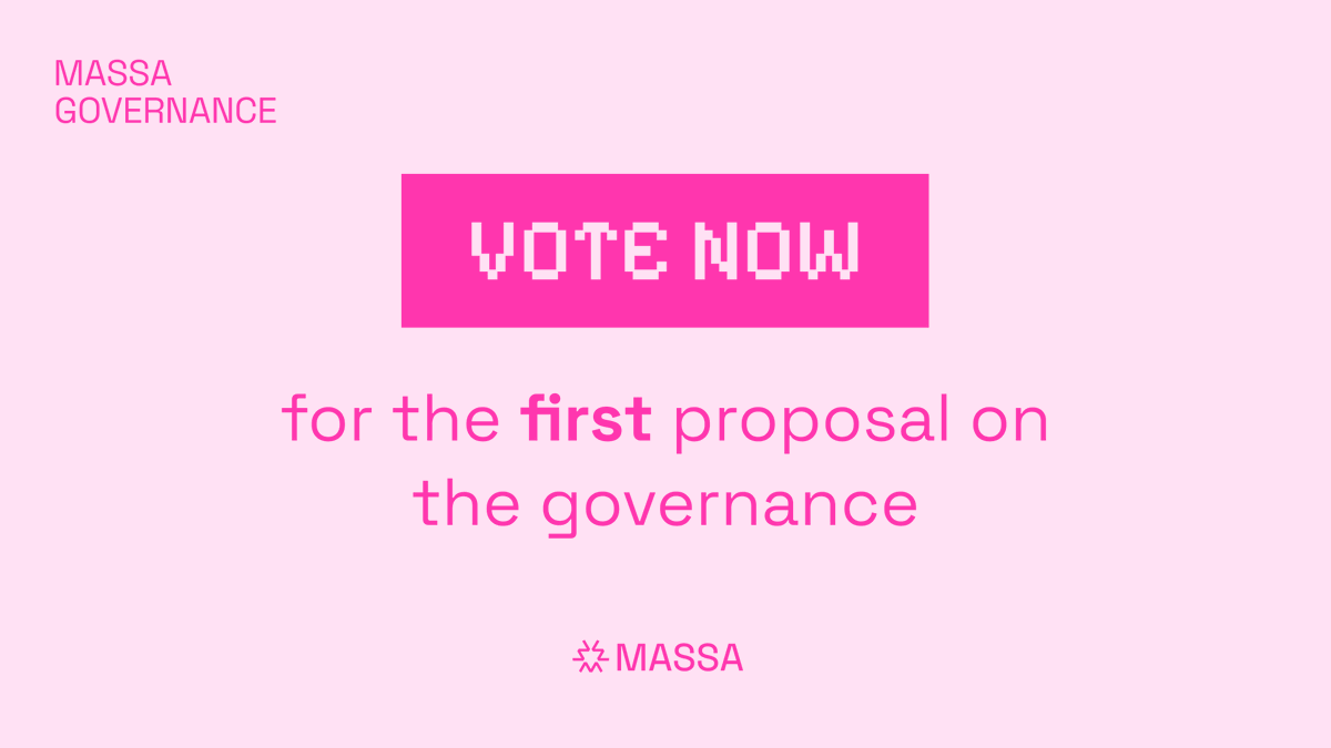 massachain's tweet photo. Today marks the first official Governance vote on Massa ! 🗳️

The proposal focuses on reducing inflation and will be open for one week. 📉
If you're a staker, it's time to use your MASOG tokens and have your say. ✊

Vote now: https://t.co/pIQJ6k93uC
More context : 
https://t.co/FgLLtaIVNn

Let’s build a sustainable future for the network, together. 🌱