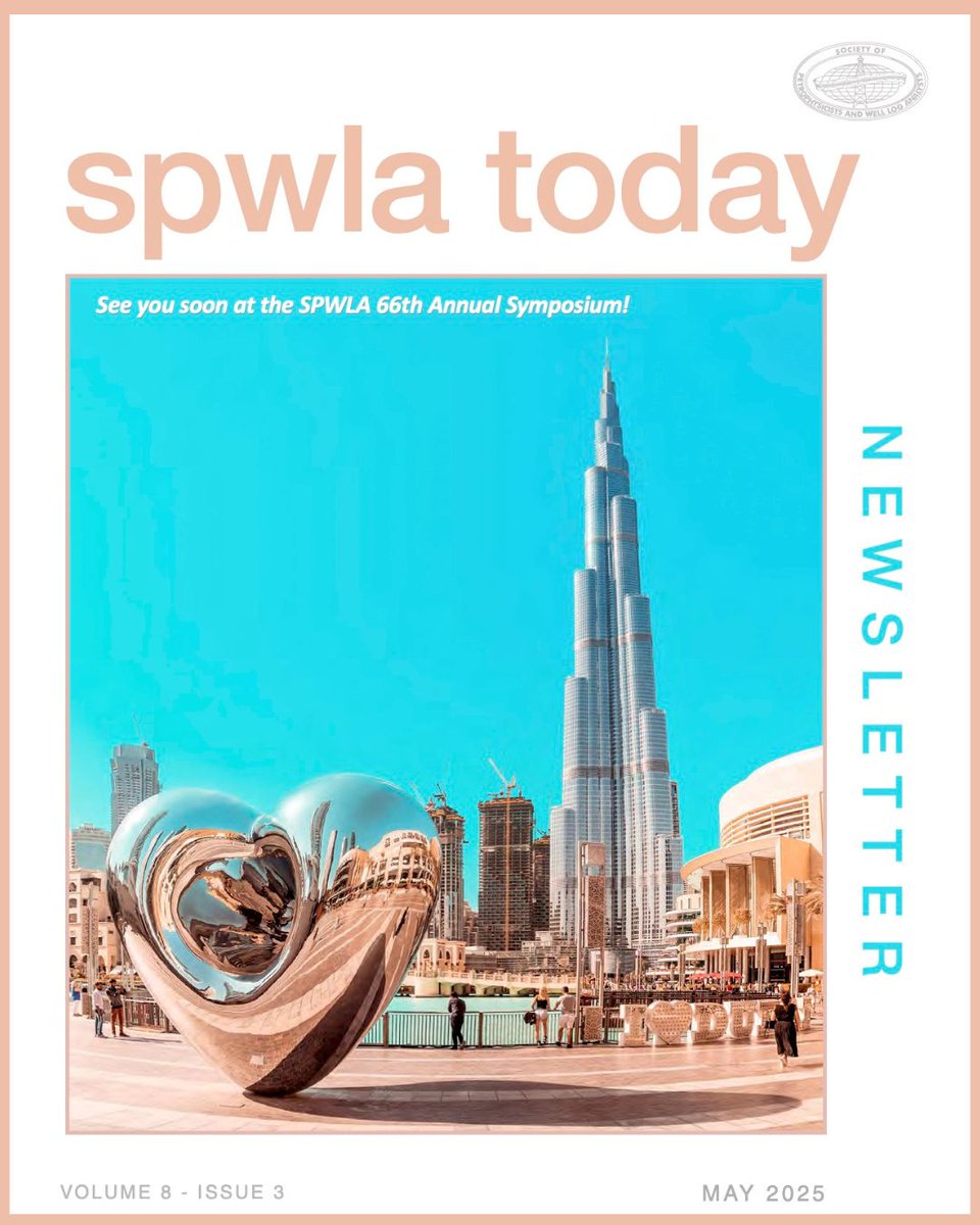 The May issue of the SPWLA Today newsletter is just published! Read the full document here: spwla.org/common/Uploade… 

This includes updates from the Board of Directors, Regional Directors, local chapters, and SIGs!

#spwla #spwlaToday