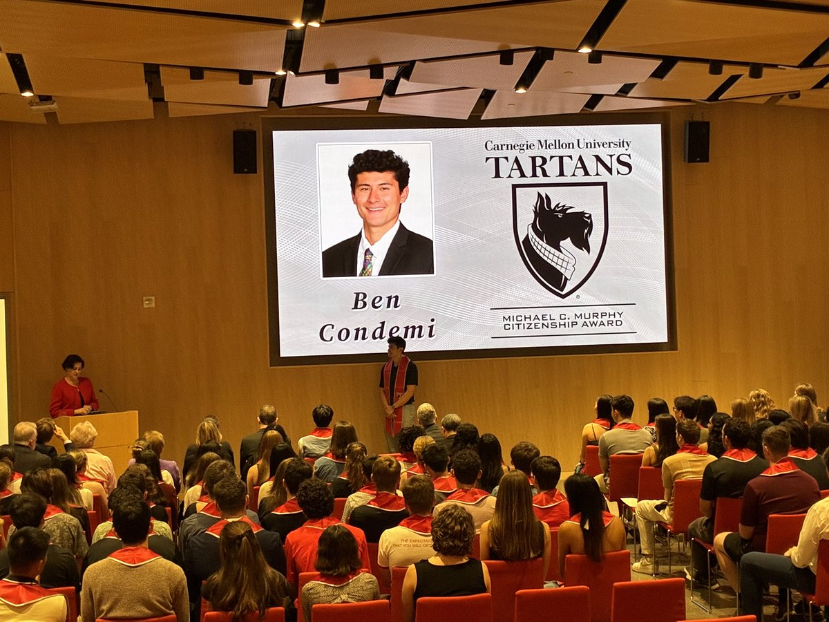 Carnegie Mellon Football (@tartanfb) on Twitter photo Yesterday we celebrated our <a href="/tartanathletics/">Carnegie Mellon Athletics</a> Senior Student-Athletes! A special shoutout to <a href="/bobby_coury/">Bobby Coury</a> for being recognized as the Most Outstanding Men’s Athlete and <a href="/BenCondemi/">Ben Condemi¹³</a> for being recognized as the Michael C Murphy Citizenship Award recipient!
#CODE #BYB #TartanProud Yesterday we celebrated our <a href="/tartanathletics/">Carnegie Mellon Athletics</a> Senior Student-Athletes! A special shoutout to <a href="/bobby_coury/">Bobby Coury</a> for being recognized as the Most Outstanding Men’s Athlete and <a href="/BenCondemi/">Ben Condemi¹³</a> for being recognized as the Michael C Murphy Citizenship Award recipient!
#CODE #BYB #TartanProud