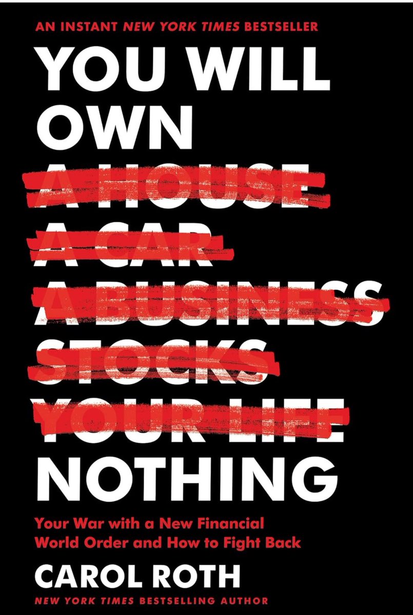 비트코이너들이 매우 좋아할 만한 책인데 한번도 언급되는 것을 본적은 없는 책 한권 추천: <You will own nothing>

걍 챗지피티에게 요약부탁했음.

1. “소유하지 않는 미래”가 계획되고 있다
세계경제포럼(World Economic Forum)이 “2030년까지 당신은 아무것도 소유하지 않을 것이며 행복할