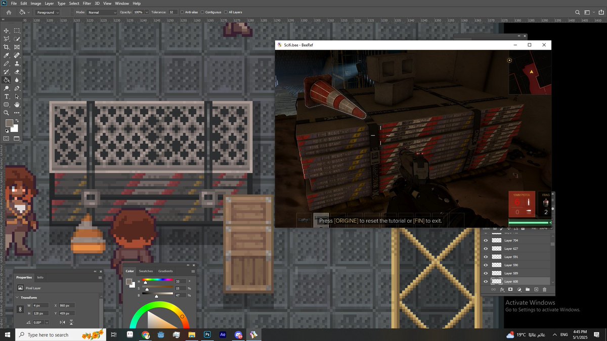 anis_aous's tweet photo. Using Deus Ex 3D models as a reference for ##Decaton
#gamedev #indiedev #madewithgodot #pixelart #IndieGameDev #ドット絵 https://t.co/1RQPadHJip