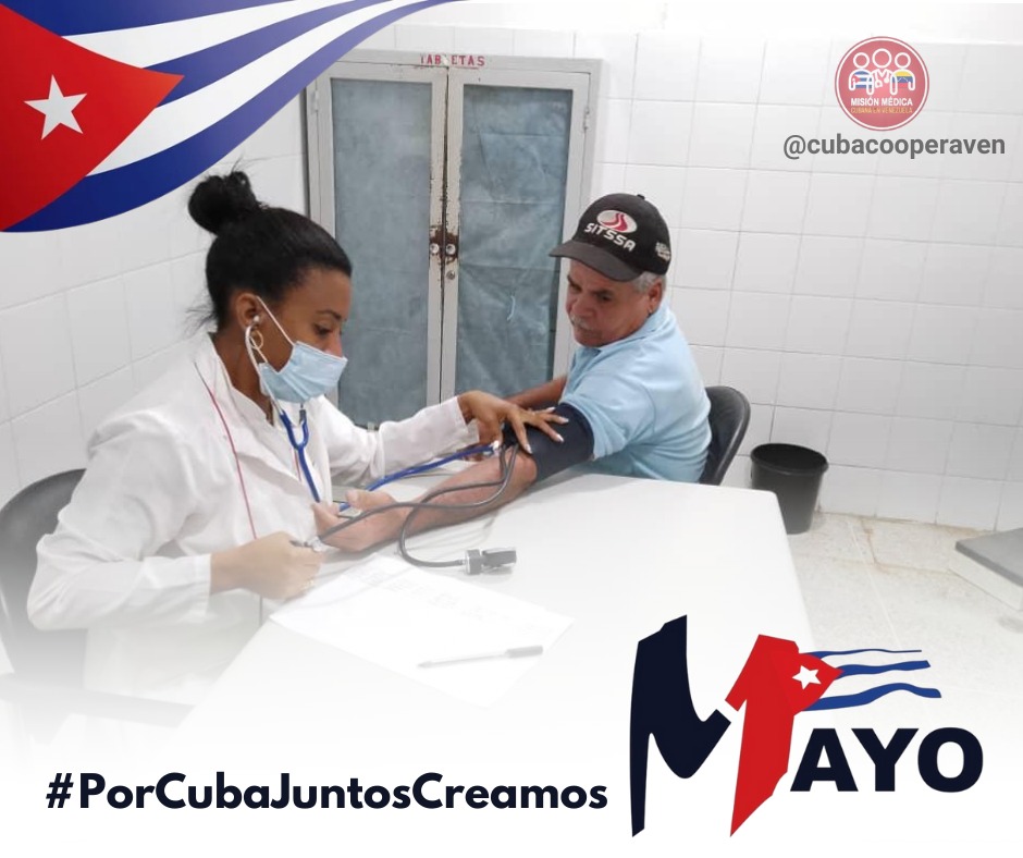 Misión Médica Estado Guárico. (@cubacooperaveg) on Twitter photo Los colaboradores celebramos este 1ro de mayo más unidos y solidarios, brindando salud en cada rincón. #PorCubaJuntosCreamos #CubaPorLaVida <a href="/cubacooperaven/">Misión Médica Cubana en Venezuela</a> <a href="/MINSAPCuba/">Ministerio de Salud Pública de Cuba</a> <a href="/japortalmiranda/">José Angel Portal Miranda</a> Los colaboradores celebramos este 1ro de mayo más unidos y solidarios, brindando salud en cada rincón. #PorCubaJuntosCreamos #CubaPorLaVida <a href="/cubacooperaven/">Misión Médica Cubana en Venezuela</a> <a href="/MINSAPCuba/">Ministerio de Salud Pública de Cuba</a> <a href="/japortalmiranda/">José Angel Portal Miranda</a>