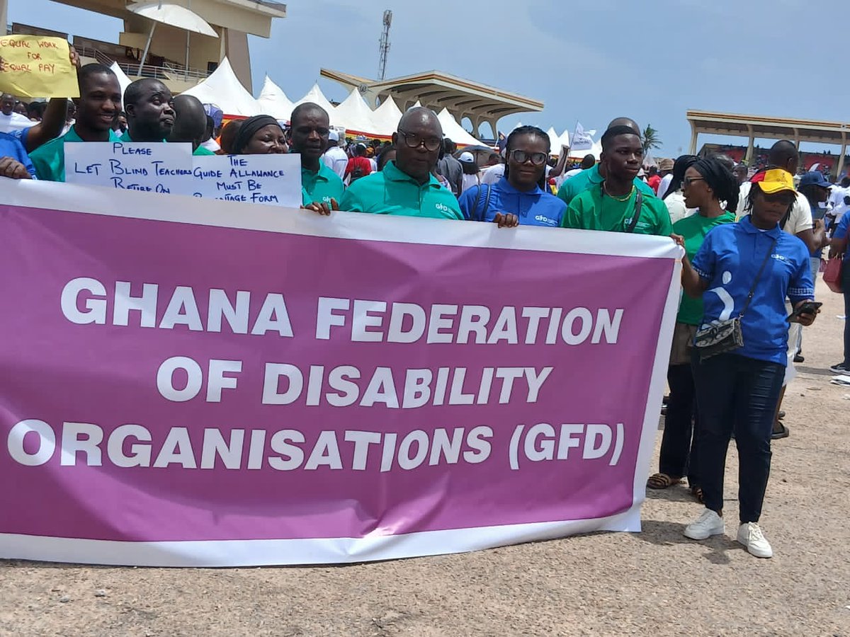 GFD marks #MayDay2025 with pride at Independence Square! In solidarity with @TradesUnionGH, we champion inclusive labour reforms, fair pay &amp; dignity for workers with disabilities. Together, we push for equity in the world of work!

#DisabilityInclusion #InclusiveWorkforce