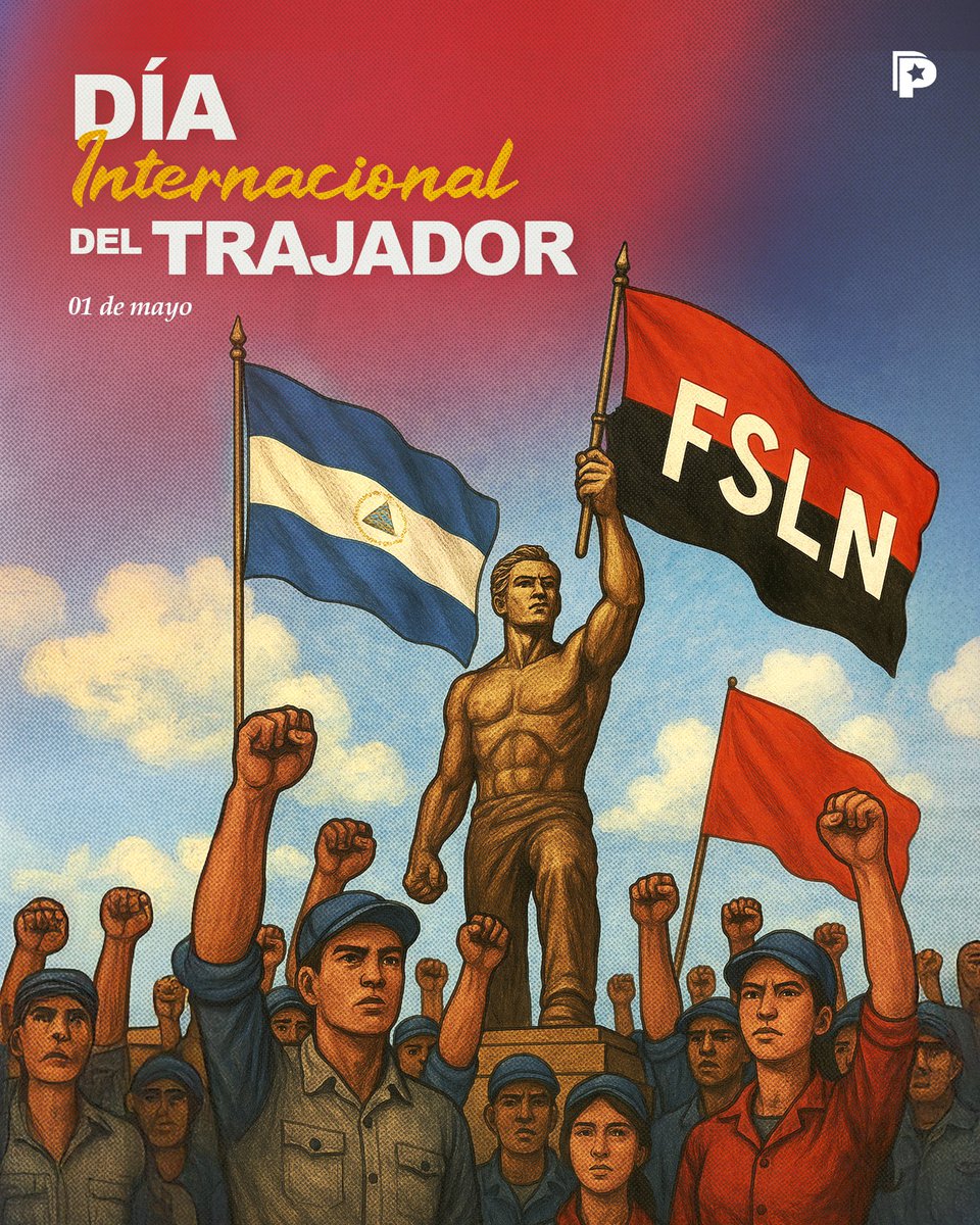 ✊🗣️ Este 1° de Mayo conmemoramos el Día Internacional del Trabajador reconociendo el papel fundamental de la clase obrera en la historia y el presente de Nicaragua. El trabajador nicaragüense construye, defiende y transforma su país con esfuerzo y dignidad.