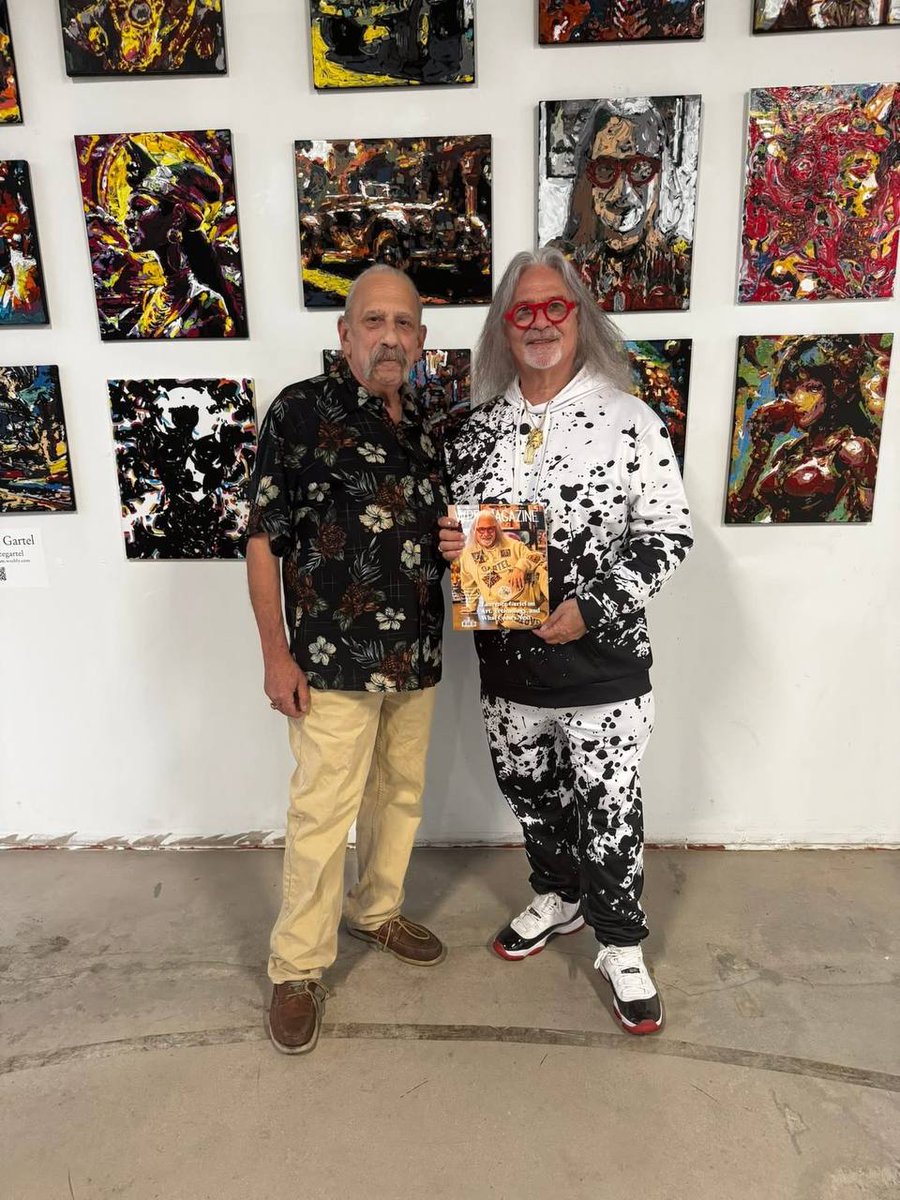 robohoodInc's tweet photo. Last Saturday Laurence Gartel exhibited his Robohood collaboration artwork at Thrive's Art Walk! 
Laurence had so many robotic painted pieces of his graphic art  to display, and the robot’s still painting! 
Thank you to everyone who came out! https://t.co/Xy8WcBJaMW