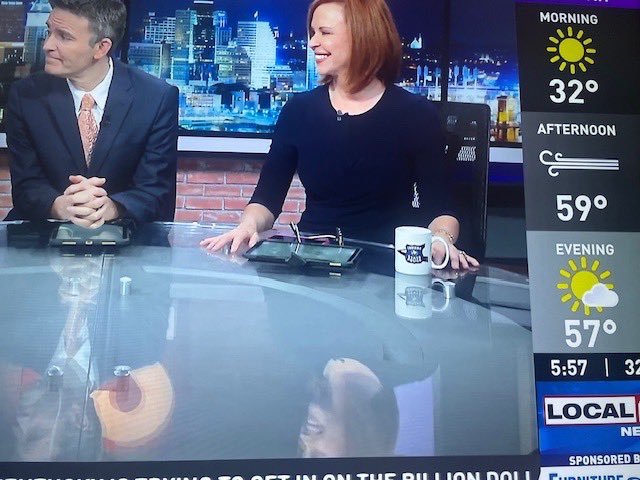 ISPVersailles's tweet image. Thanks to @SheilaGrayTV with @Local12 for repping the @IndStatePolice coffee mug on the air recently. We appreciate the support..👊🏻