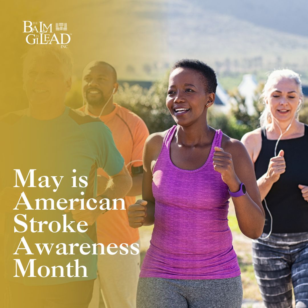 May is Stroke Awareness Month 

Know the signs. Act F.A.S.T.
🟡 Face drooping
🟡 Arm weakness
🟡 Speech difficulty
🟡 Time to call 911

#StrokeAwareness #TheBalmInGilead #HealthEquity