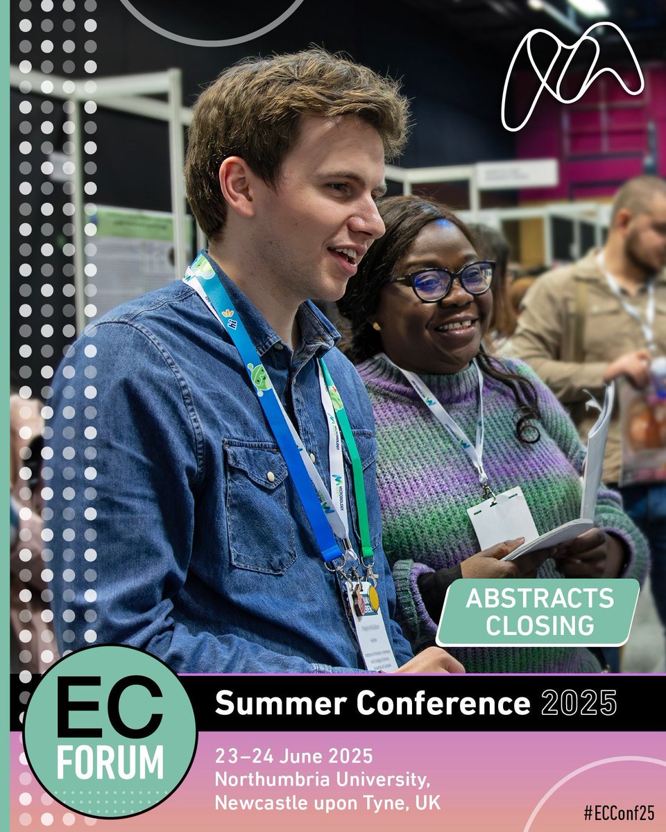 Abstract submissions for this year’s Early Career Summer Conference at <a href="/NorthumbriaUni/">Northumbria Uni</a>, will close on 4 May at 23:59 BST. Submit your abstract for a chance to present during the event - microb.io/ECSCAbstracts25