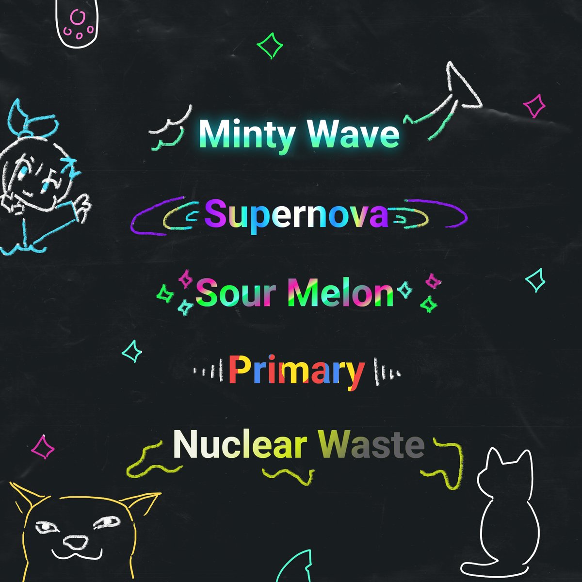 It's May already?! 
✨New monthly subscriber paints are available ✨ 

Check them out here 👉 7tv.app/store