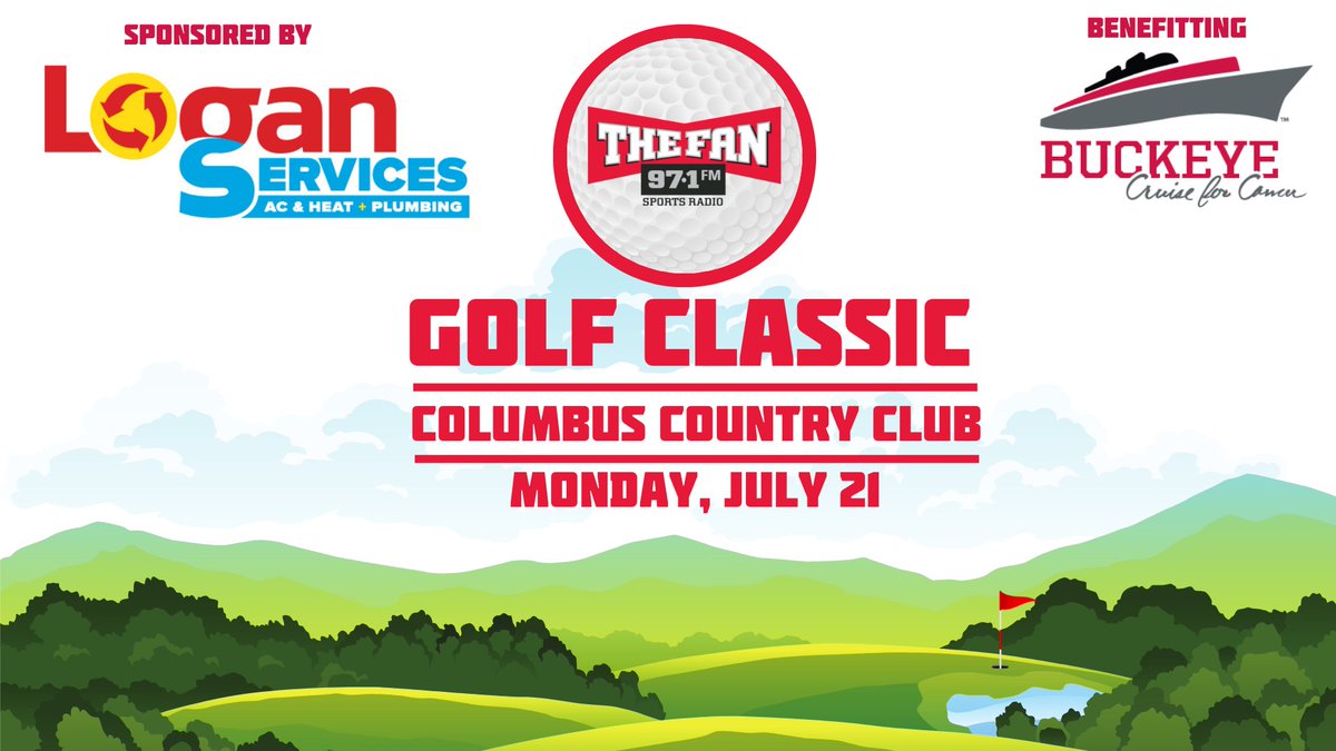 97.1 The Fan (@971thefan) on Twitter photo 4 Foursomes are left available so ACT FAST if you want to help us fight cancer with the <a href="/BuckeyeCruise/">BuckeyeCruise</a> at the <a href="/LoganServices/">Logan Services</a> Fan Golf Classic and enjoy an amazing round of golf at <a href="/columbus_cc/">ColumbusCountryClub</a> on July 21!
971thefan.com/fangolf2025/ 4 Foursomes are left available so ACT FAST if you want to help us fight cancer with the <a href="/BuckeyeCruise/">BuckeyeCruise</a> at the <a href="/LoganServices/">Logan Services</a> Fan Golf Classic and enjoy an amazing round of golf at <a href="/columbus_cc/">ColumbusCountryClub</a> on July 21!
971thefan.com/fangolf2025/