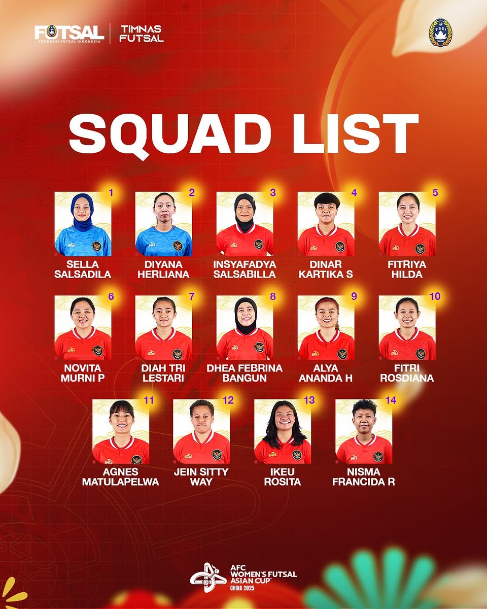 𝐆𝐚𝐫𝐮𝐝𝐚 𝐏𝐞𝐫𝐭𝐢𝐰𝐢 𝐂𝐚𝐥𝐥𝐢𝐧𝐠 👱‍♀️🦅🇮🇩

𝐀𝐅𝐂 𝐖𝐨𝐦𝐞𝐧’𝐬 𝐅𝐮𝐭𝐬𝐚𝐥 𝐀𝐬𝐢𝐚𝐧 𝐂𝐮𝐩 𝟐𝟎𝟐𝟓

📍 Hohhot, China
📅 6-17 May 2025

Dukung terus langkah Garuda Pertiwi untuk menuju prestasi dunia 🦅🌎