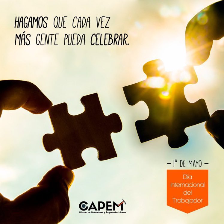 CAPEM exalta el trabajo de aquellos quienes con su actividad aportan y contribuyen al fortalecimiento de nuestro región.
FELIZ DÍA a todos los trabajadores y trabajadoras del país. 👷‍♀️👷‍♂️ #DíaDelTrabajador