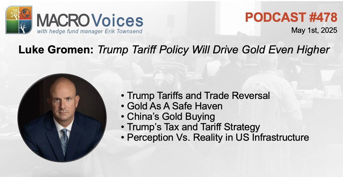 MacroVoices Podcast (@macrovoices) on Twitter photo MacroVoices <a href="/ErikSTownsend/">Erik Townsend 🛢️</a> & <a href="/PatrickCeresna/">Patrick Ceresna📈📉</a> welcome, <a href="/LukeGromen/">Luke Gromen</a>. They’ll discuss the market’s Trump Tariff Tantrum, as Luke makes the bold case that President Trump could realistically raise enough tariff revenue to exempt the bottom 90% from federal income tax. MacroVoices <a href="/ErikSTownsend/">Erik Townsend 🛢️</a> & <a href="/PatrickCeresna/">Patrick Ceresna📈📉</a> welcome, <a href="/LukeGromen/">Luke Gromen</a>. They’ll discuss the market’s Trump Tariff Tantrum, as Luke makes the bold case that President Trump could realistically raise enough tariff revenue to exempt the bottom 90% from federal income tax.