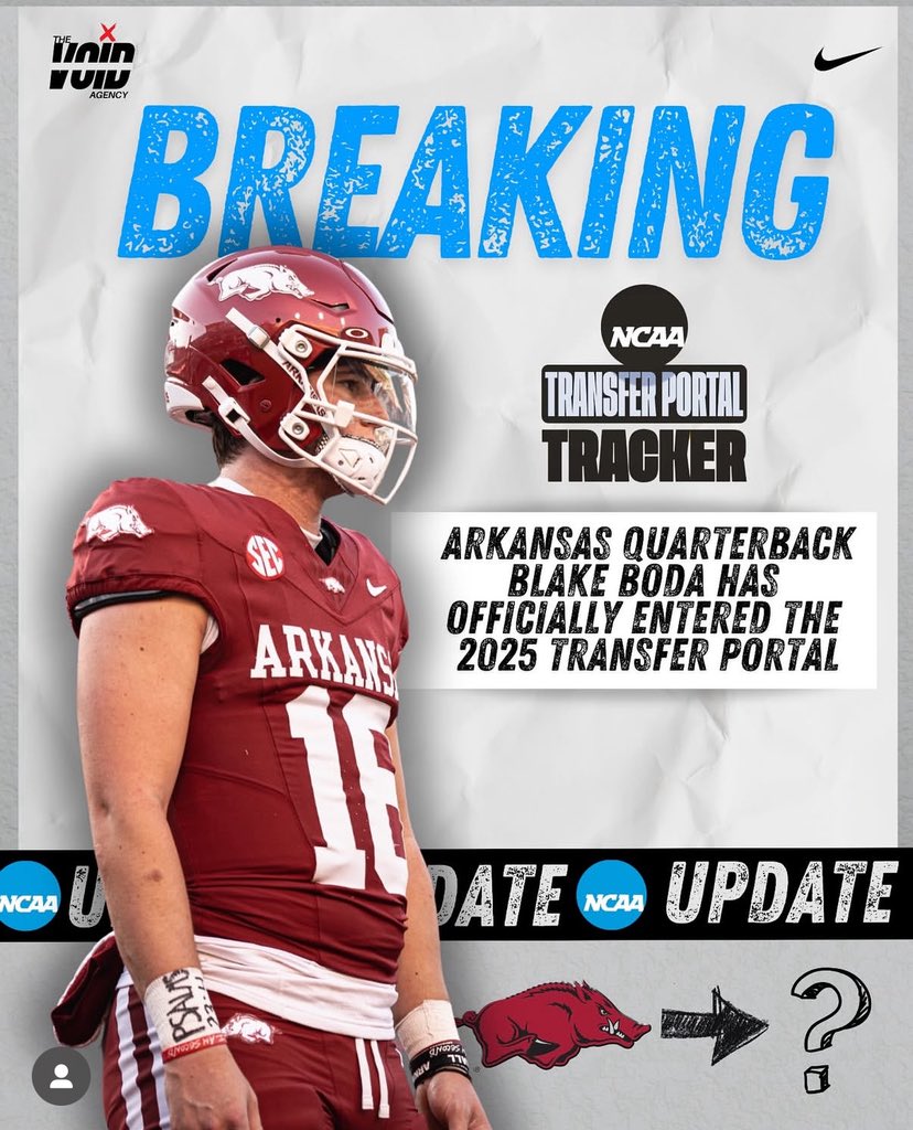 Baylin Trujillo (@baylintrujillo) on Twitter photo 🚨ATTENTION COLLEGE COACHES🚨
Former Arkansas QB <a href="/BlakeBoda/">Blake Boda</a> is in the PORTAL with 3 Years of Eligibility Remaining‼️Kid is a smooth lefty with great size at 6’4” 210lbs & is very athletic‼️Check out his tape for this past Fall/Spring #BTruQBTraining 🔘
👇🏼👇🏼👇🏼
🎥: 🚨ATTENTION COLLEGE COACHES🚨
Former Arkansas QB <a href="/BlakeBoda/">Blake Boda</a> is in the PORTAL with 3 Years of Eligibility Remaining‼️Kid is a smooth lefty with great size at 6’4” 210lbs & is very athletic‼️Check out his tape for this past Fall/Spring #BTruQBTraining 🔘
👇🏼👇🏼👇🏼
🎥: