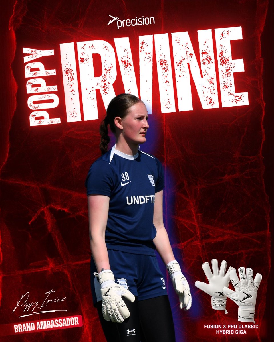 We’re excited to announce we have signed Poppy Irvine as a Precision ambassador!📝✍🏼

#precisiontraining #seriousaboutsport #ambassador #bcfc #birminghamcityfootballclub #football #newsigning #gk #goalkeeper #goalkeepergloves