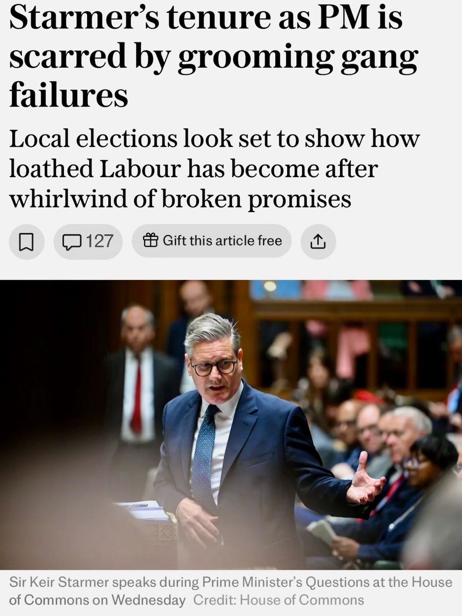 ‘Local elections look set to show how loathed Labour has become after whirlwind of broken promises’

I hope so because if Labour aren’t badly damaged at these local elections there’s something seriously wrong with this country’s moral compass.

#LocalElections2025