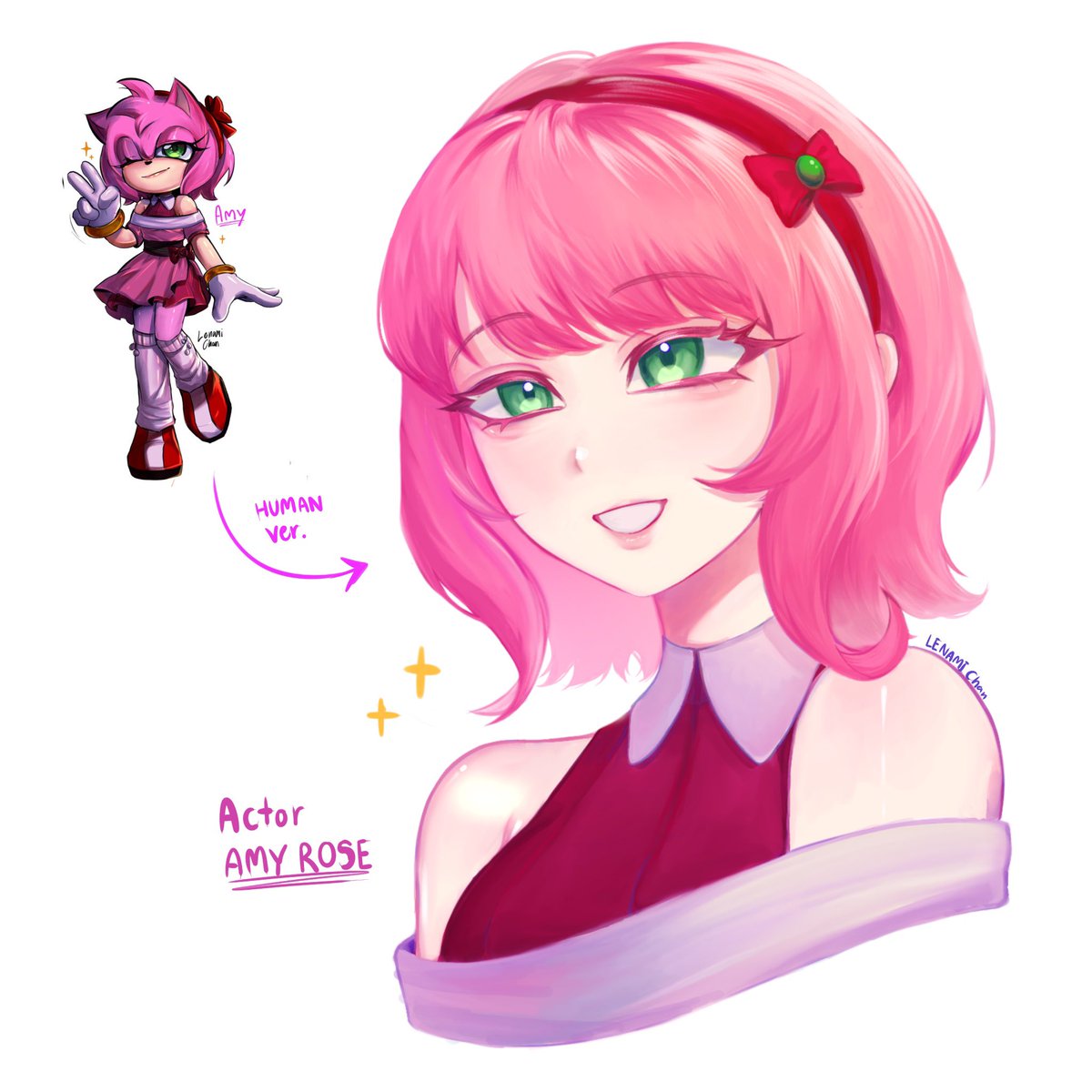 Lenamu389771's tweet photo. Amy Rose 
#amyrose #amyrosefanart #amyroseau #amy https://t.co/29OBdvaR0A