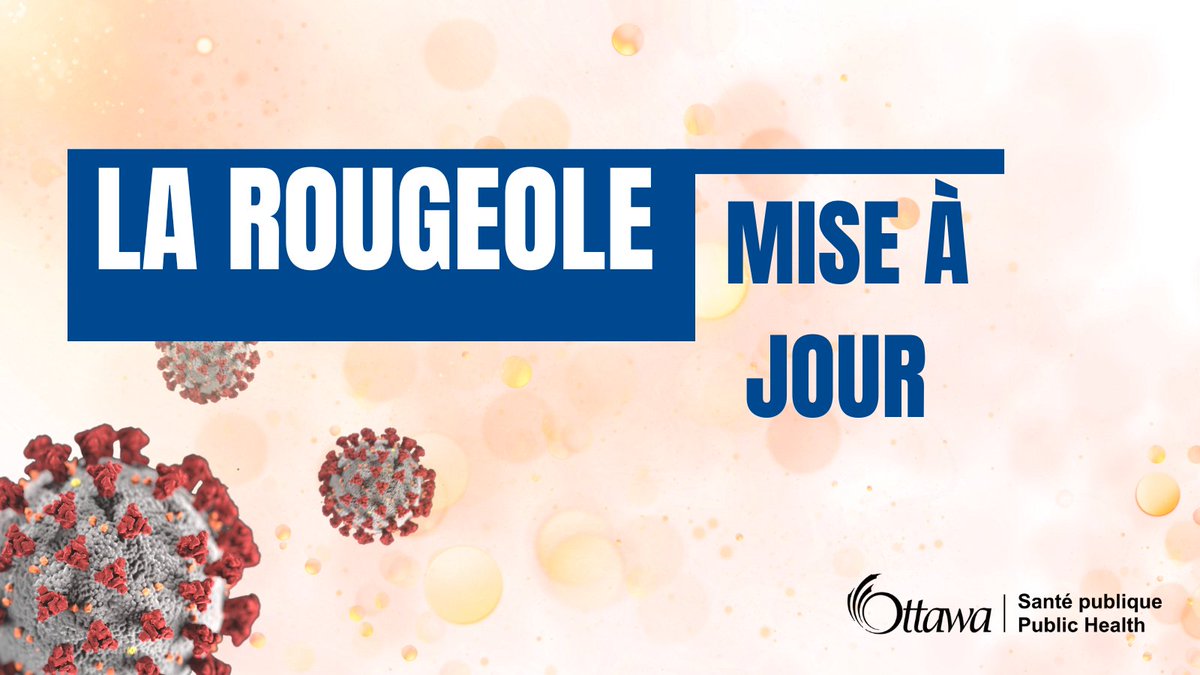 Santé publique Ottawa (SPO) enquête sur les premiers cas confirmés de rougeole depuis 2019.  

Lisez l'annonce d'intérêt public ici:  ottawa.ca/fr/hotel-de-vi…